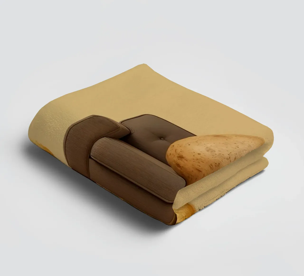 Potato Lounging on a Couch With Chips Around asciugamano da bagno da DesignDoodle