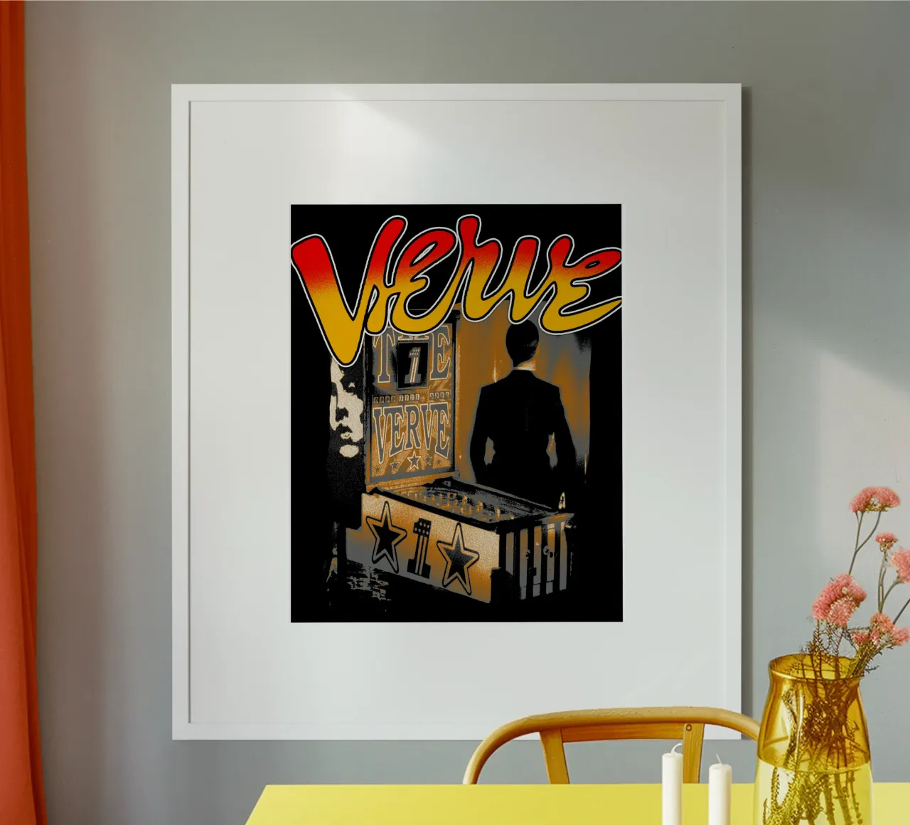 I Verve Indle Band poster con telaio in legno da mannys_artt