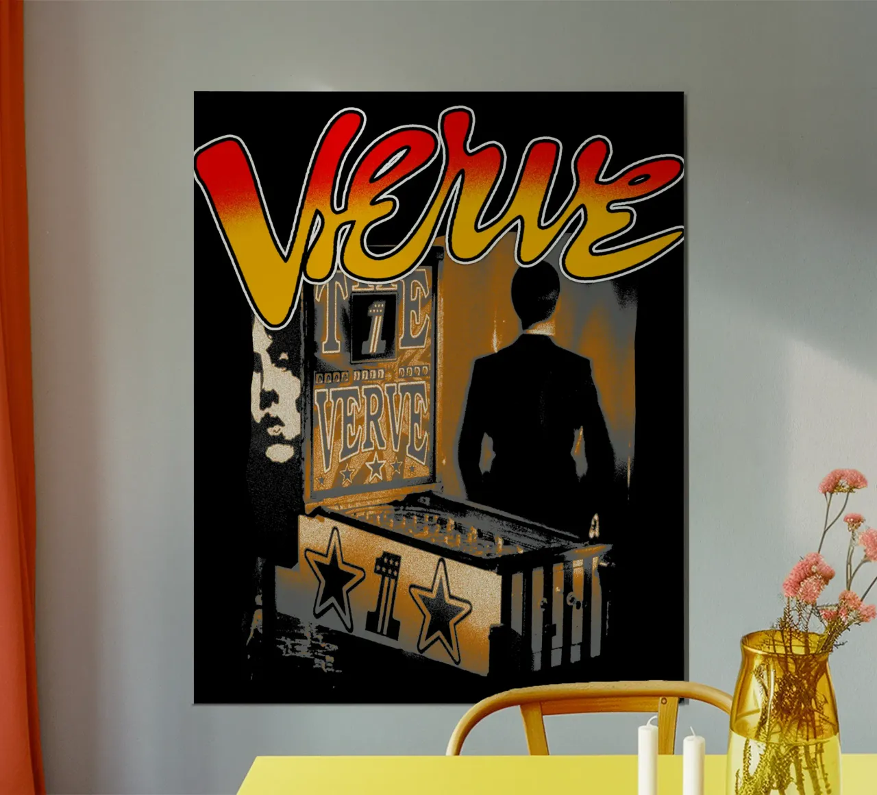 I Verve Indle Band poster con telaio in legno da mannys_artt