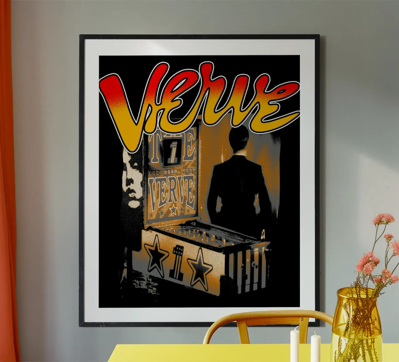 I Verve Indle Band poster con telaio in legno da mannys_artt