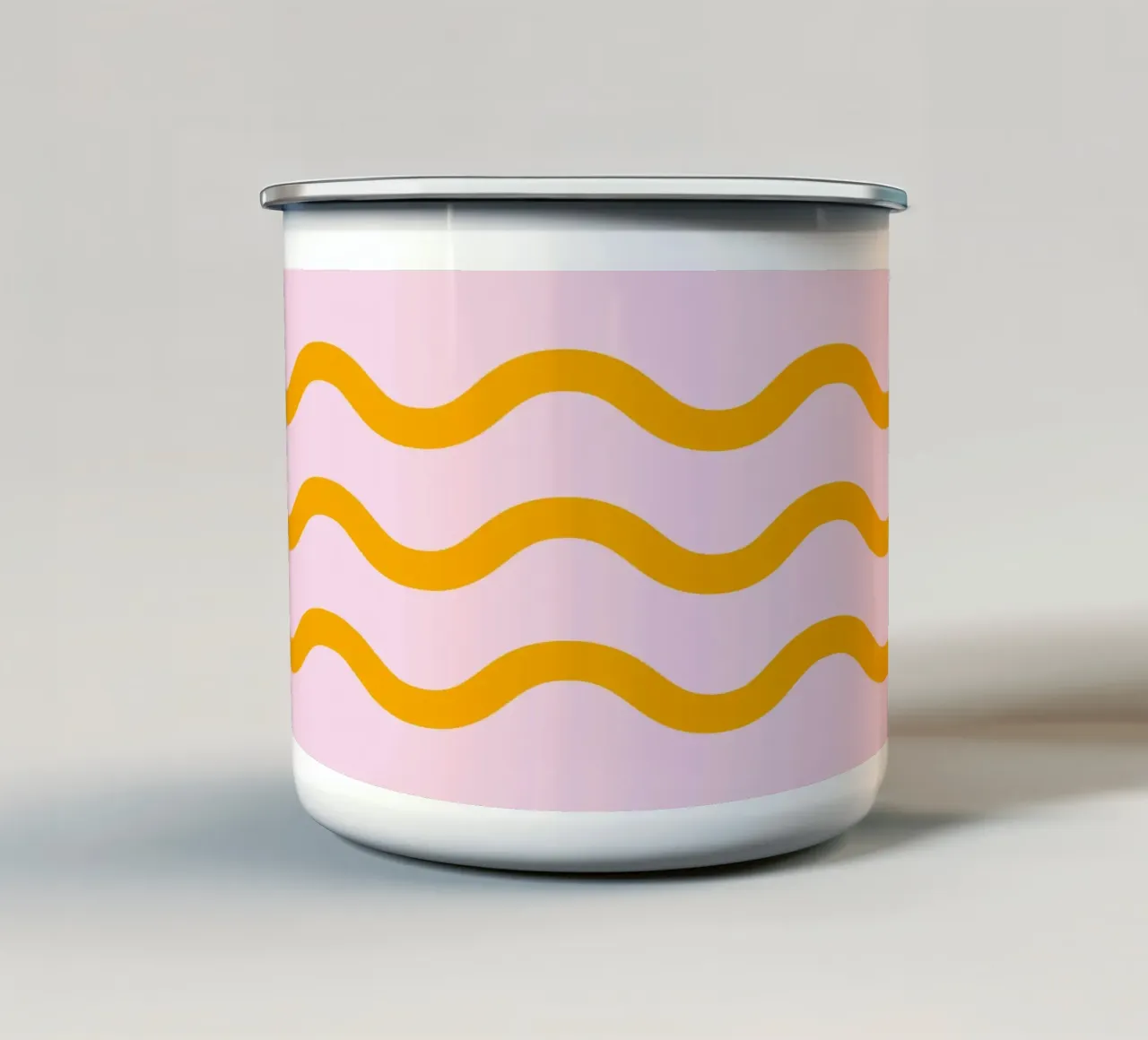 Onda singola 3 linee tazza in smalto da Katja Stehle Design