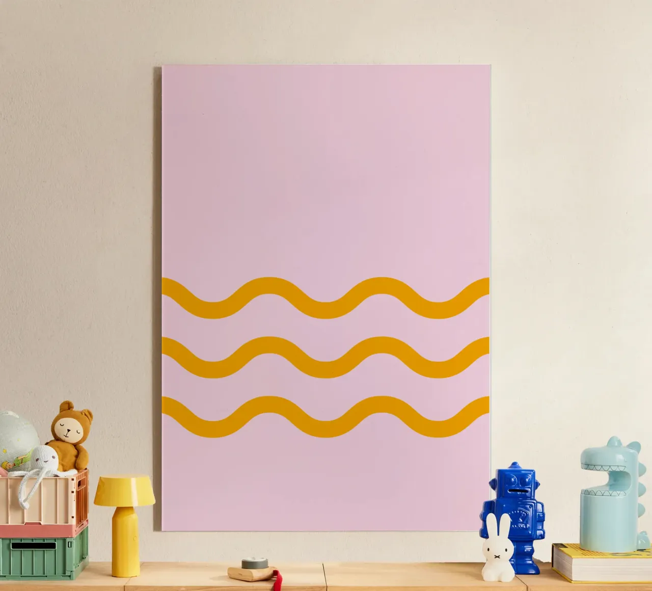 Einfache Welle 3 Linien Acryl-Glas von Katja Stehle Design