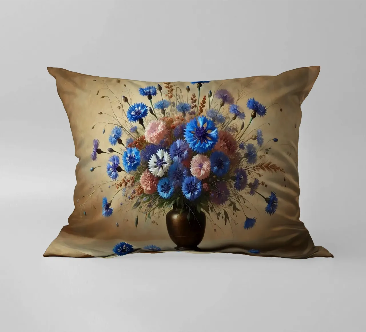 Bouquet di fiordalisi vittoriano cuscino da VintageBotanics