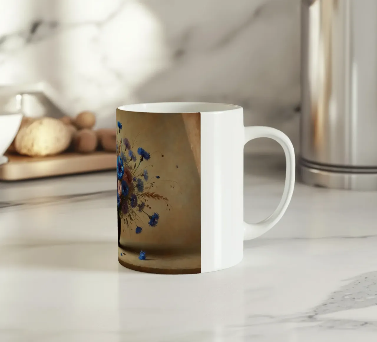 Bouquet di fiordalisi vittoriano tazza in ceramica da VintageBotanics