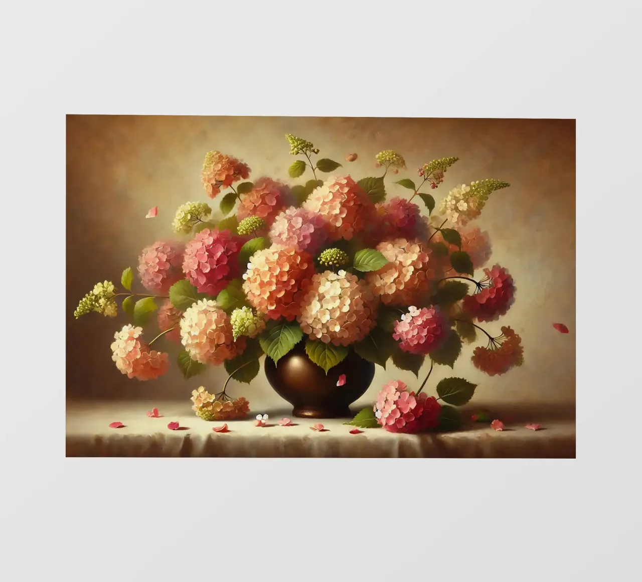 Bouquet di ortensie vittoriane telo in pvc da VintageBotanics