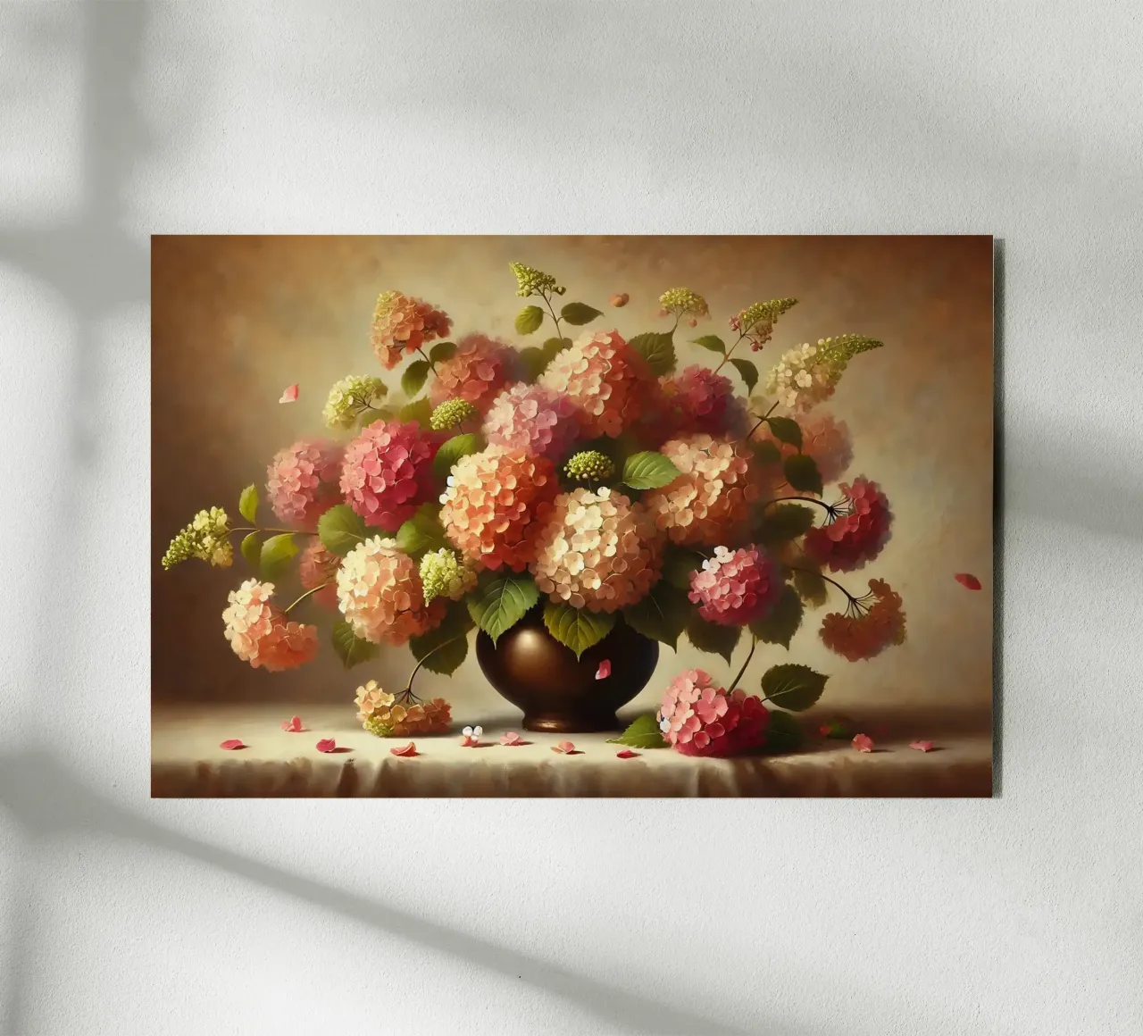 Bouquet di ortensie vittoriane alluminio dibond da VintageBotanics