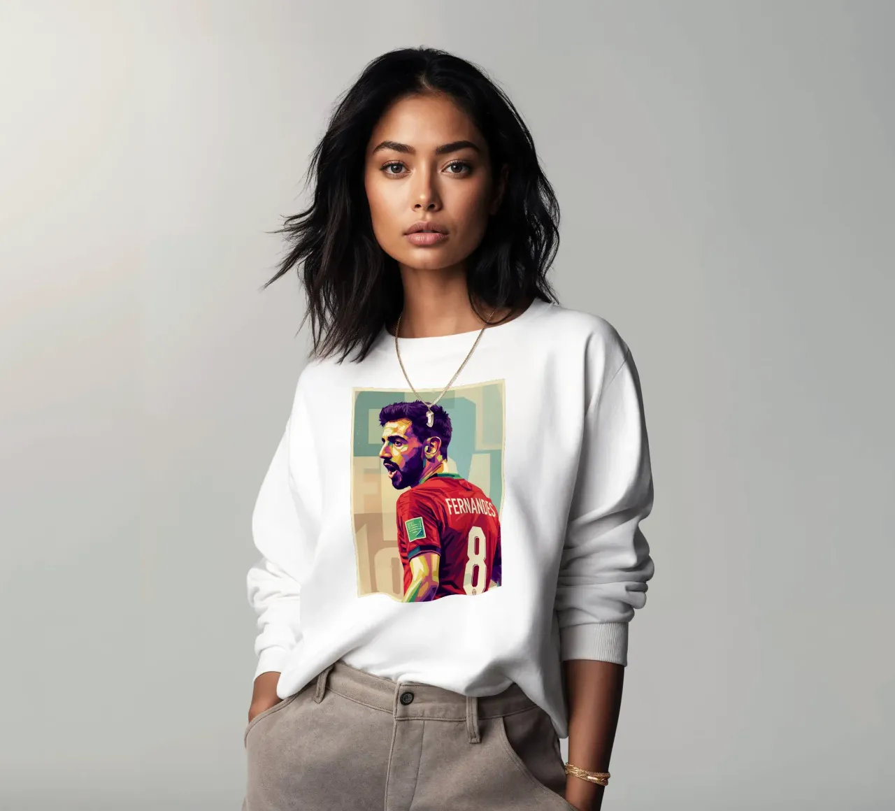 Bruno Fernandes pop art felpa da Hantamrata