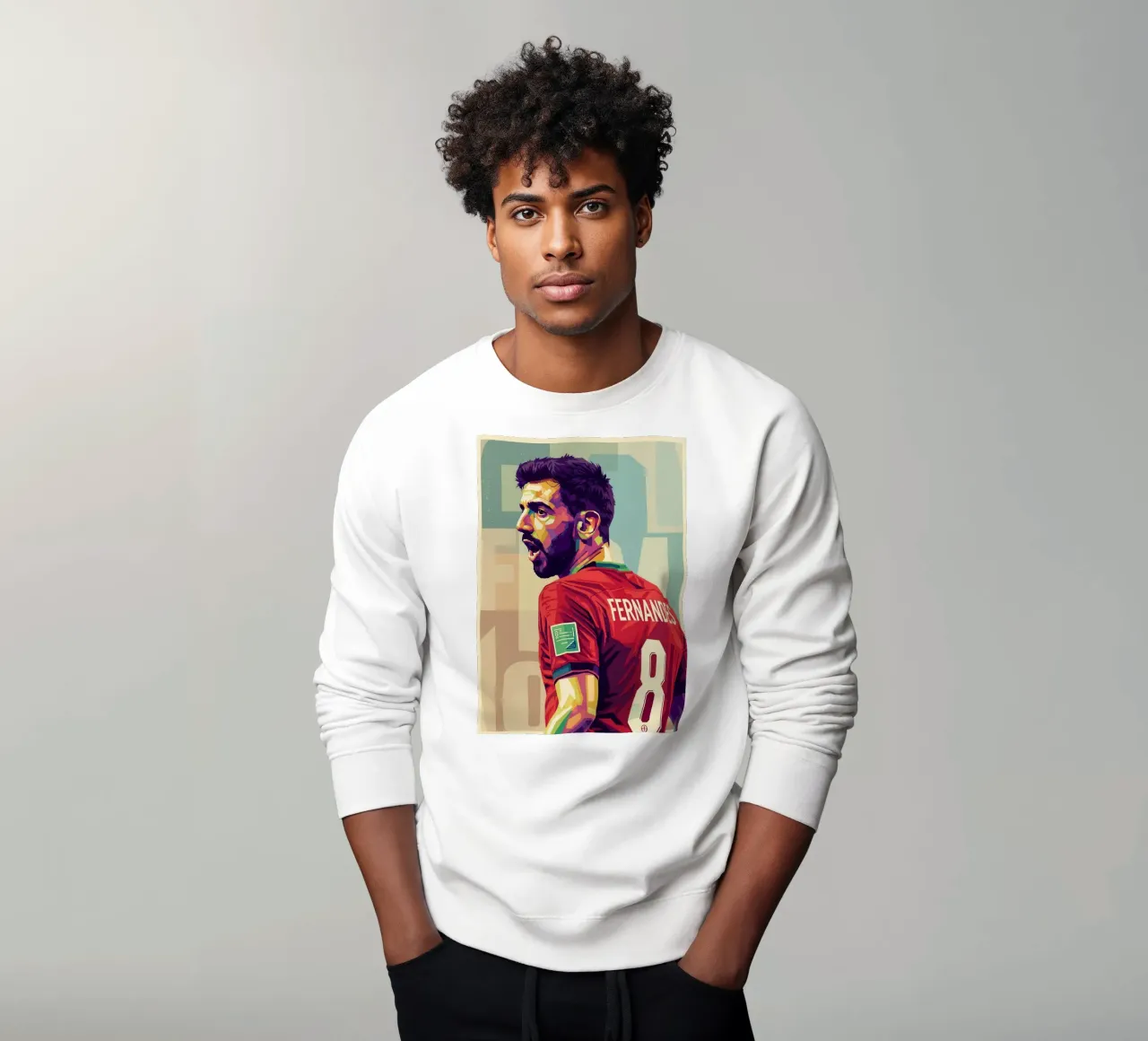Bruno Fernandes pop art felpa da Hantamrata