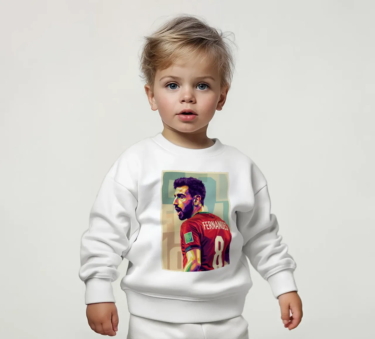 Bruno Fernandes pop art felpa neonato da Hantamrata