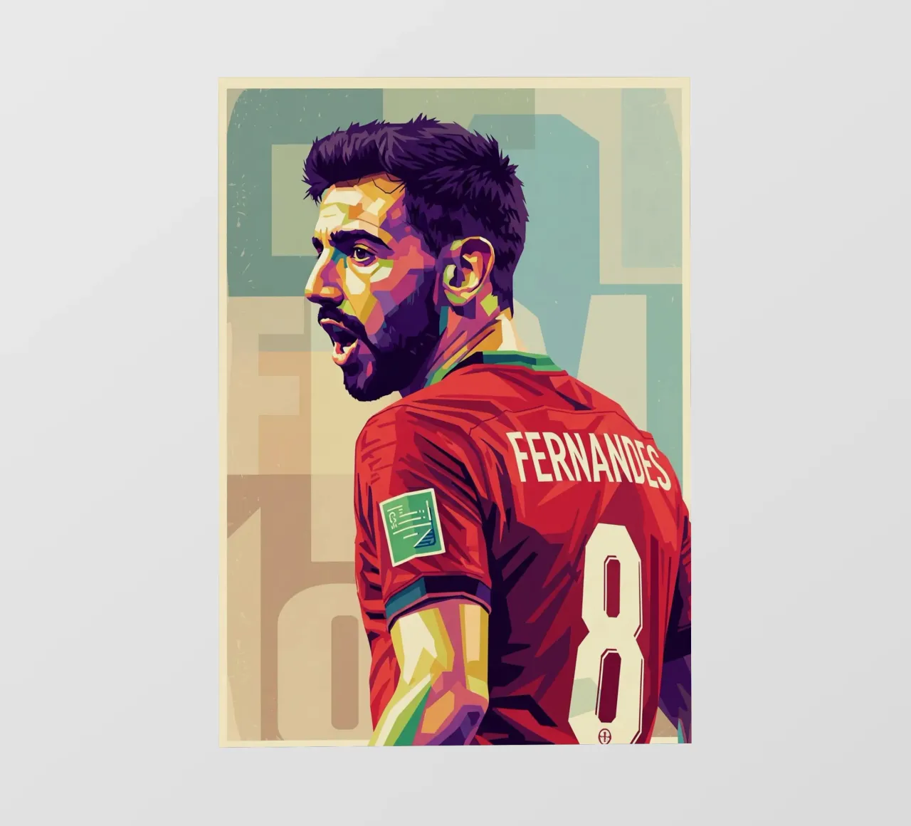 Bruno Fernandes pop art telo in pvc da Hantamrata