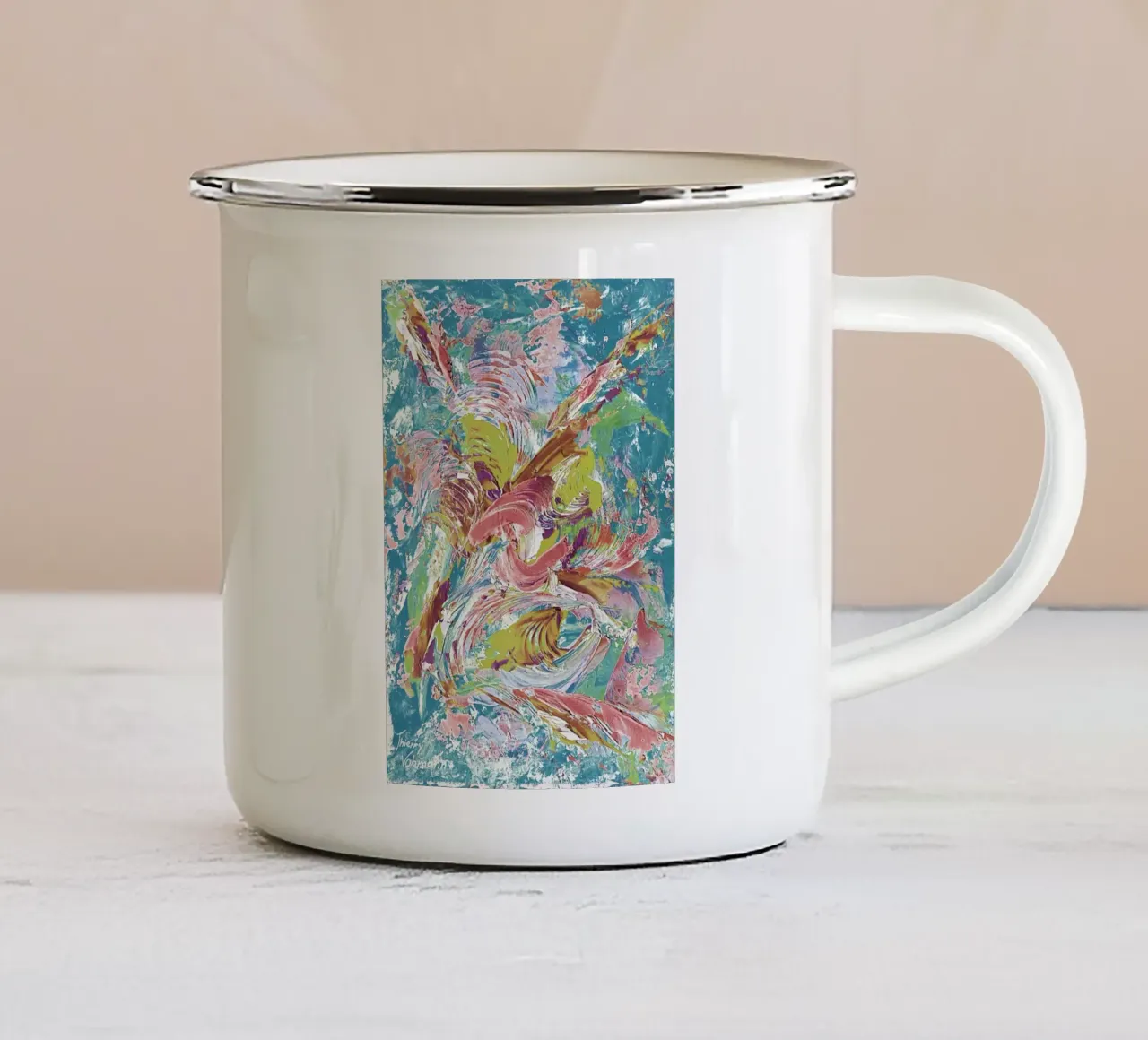 IDEAL GIFT 80 invers. tazza in smalto da Thierry Vobmann Abstract painting