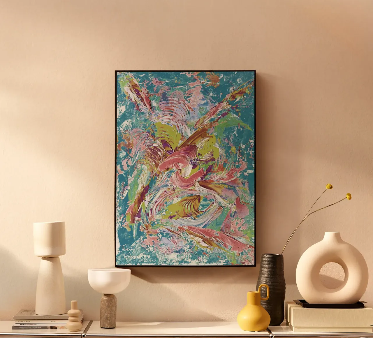 IDEAL GIFT 80 invers. pannello forex da Thierry Vobmann Abstract painting