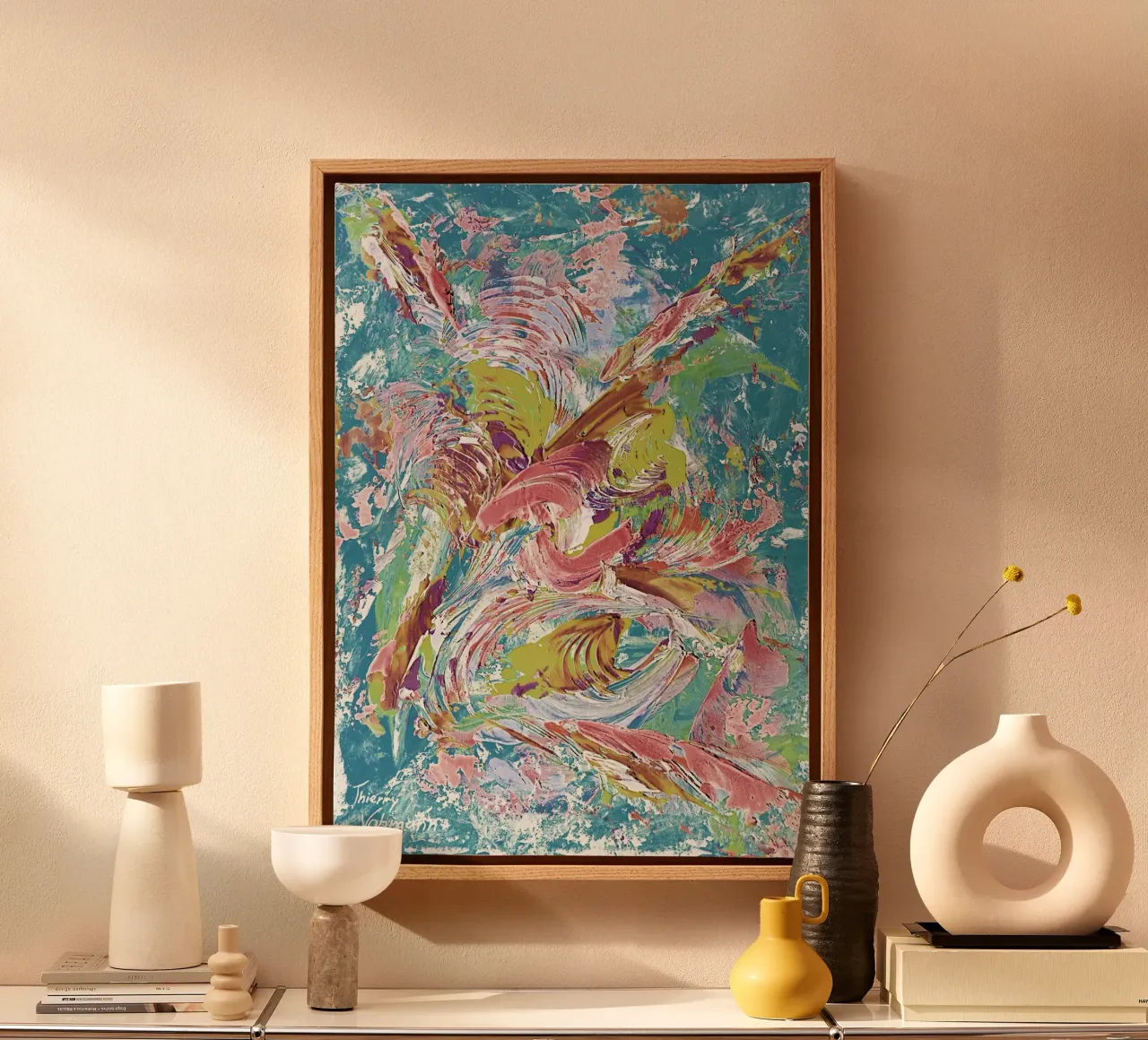 IDEAL GIFT 80 invers. tela con Cornice a cassetta da Thierry Vobmann Abstract painting