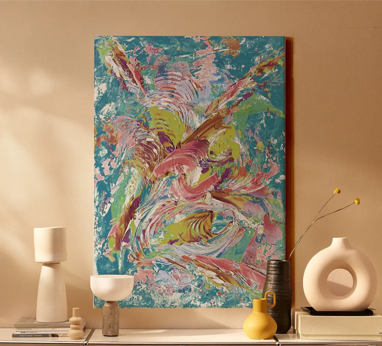 IDEAL GIFT 80 invers. tela con Cornice a cassetta da Thierry Vobmann Abstract painting