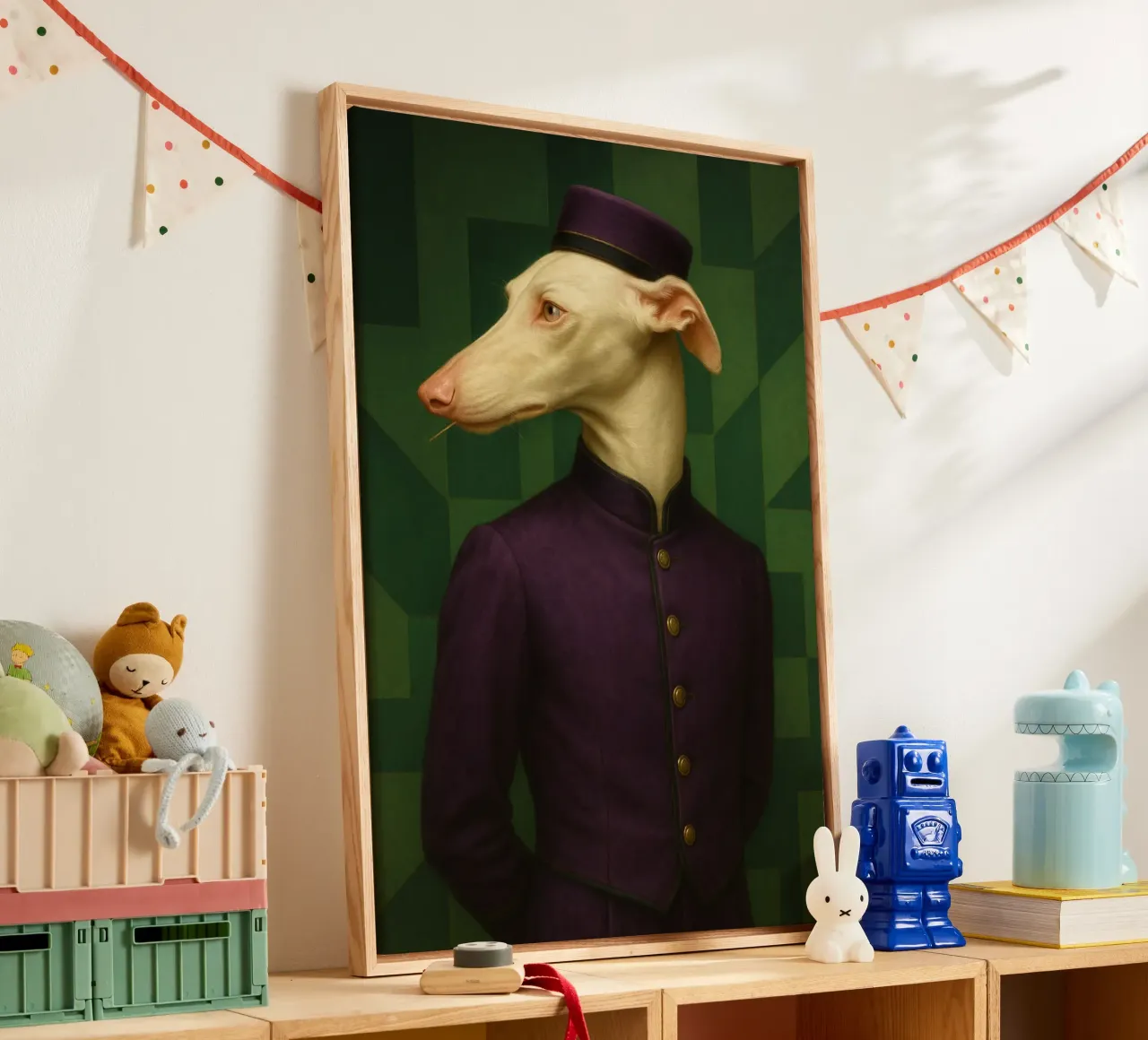 Bel boy tela con Cornice a cassetta da Elegant Absurd