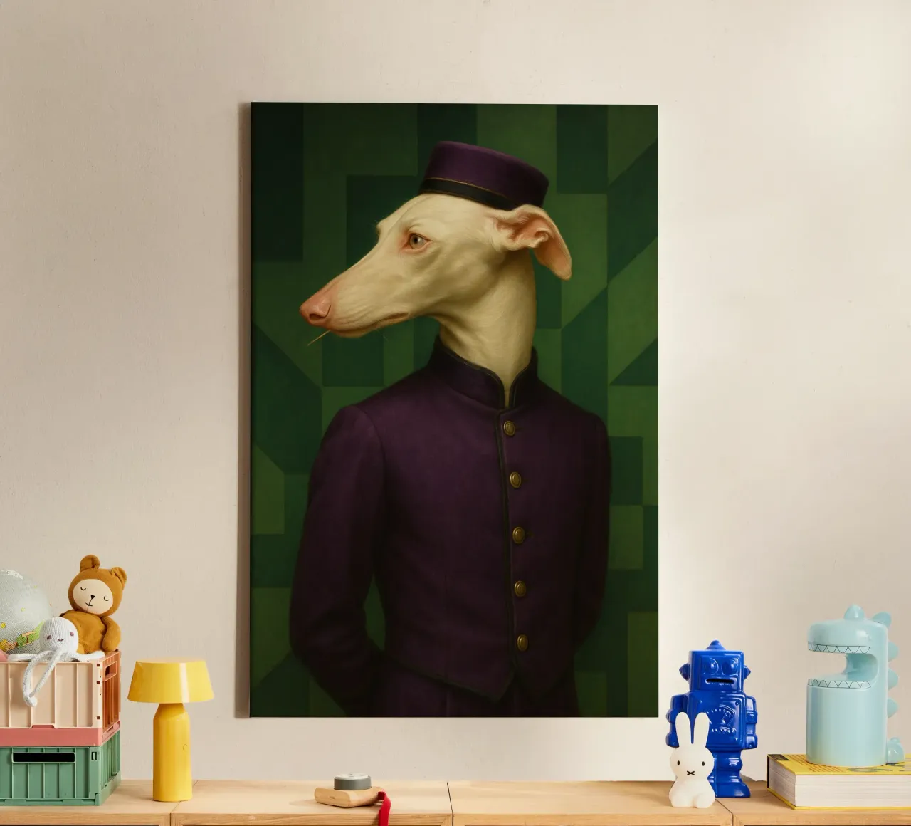 Bel boy tela con Cornice a cassetta da Elegant Absurd