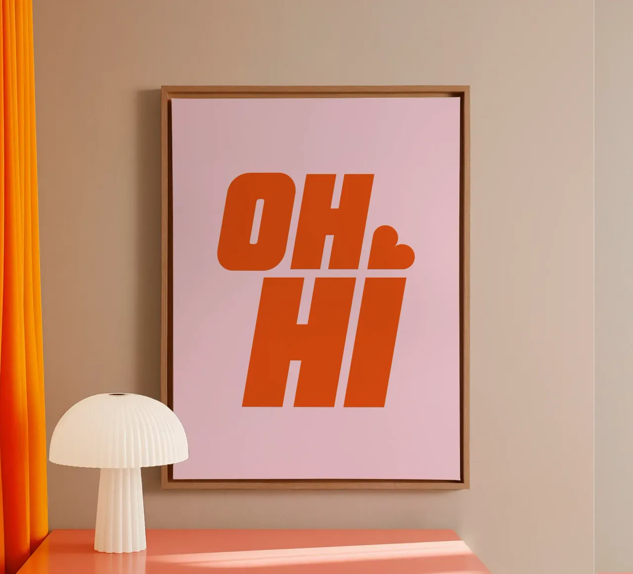 Oh hi - met hart canvas met Baklijst van Katja Stehle Design