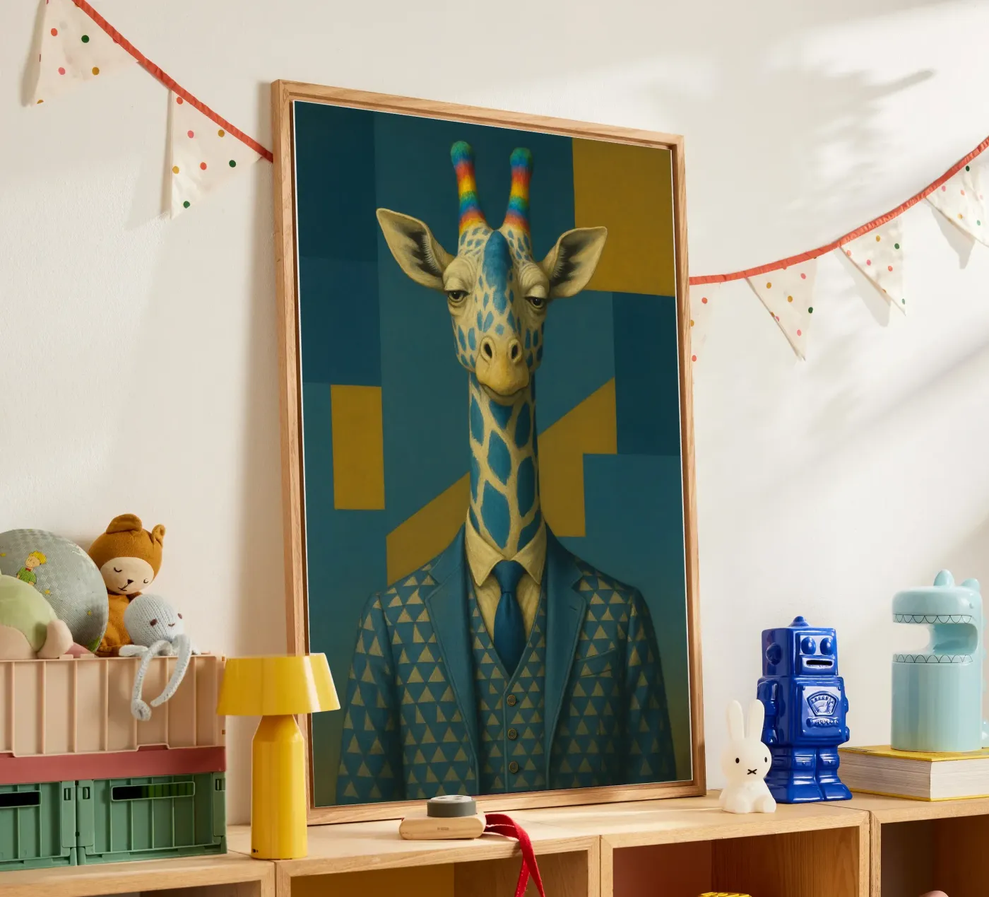 Proud Giraffe Acryl-Glas von Elegant Absurdism