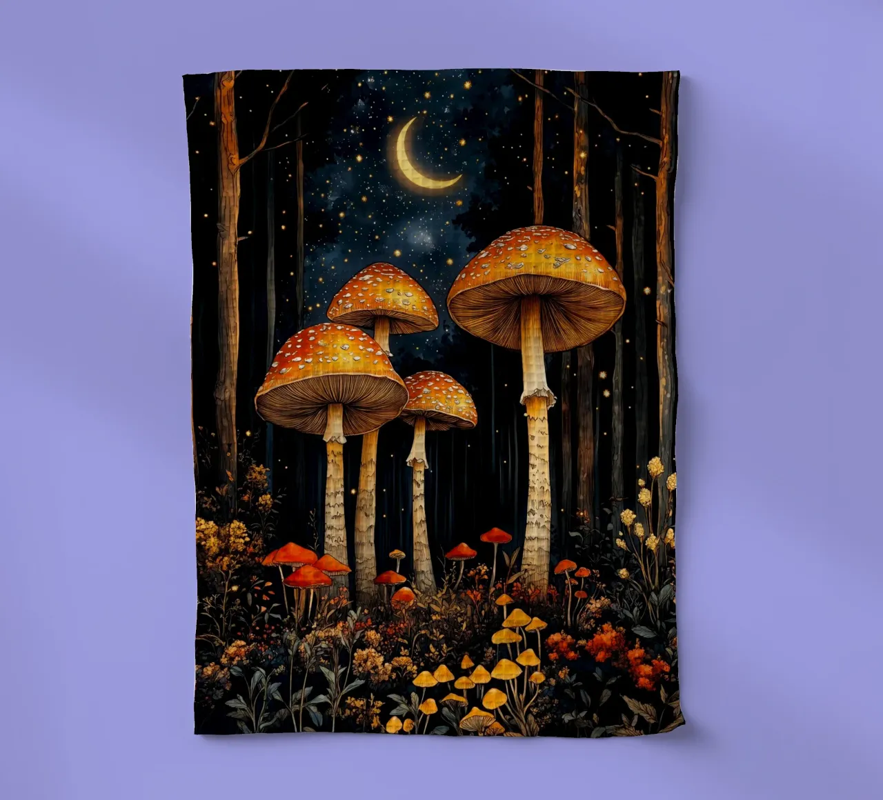 Funghi canovaccio da cucina da Justyna Jaszke JBJart