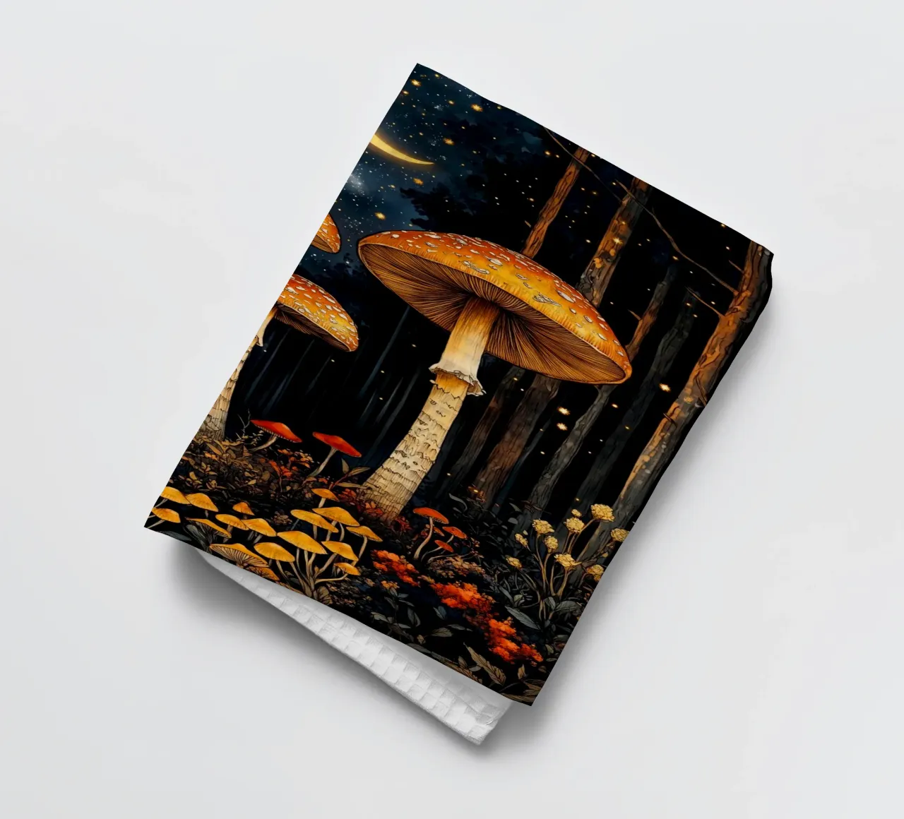 Funghi canovaccio da cucina da Justyna Jaszke JBJart