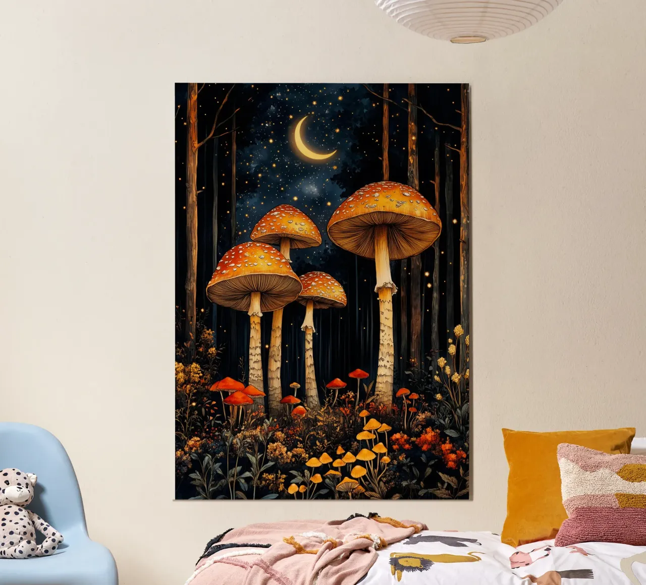 Funghi poster con telaio in alluminio da Justyna Jaszke JBJart