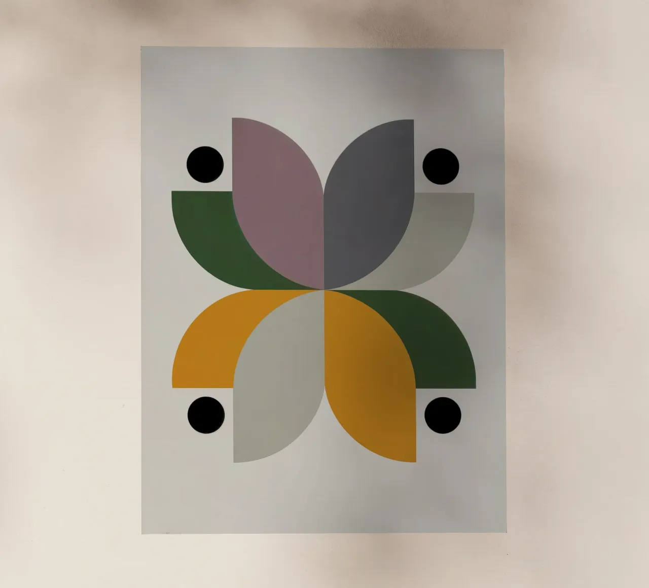 FALL BALANCE No 2 – Geometric Abstract Poster pellicola backlit da 20 Farben