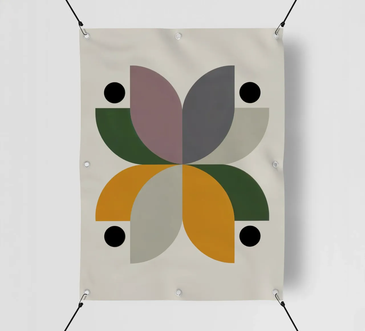 FALL BALANCE No 2 – Geometric Abstract Poster telo in pvc da 20 Farben
