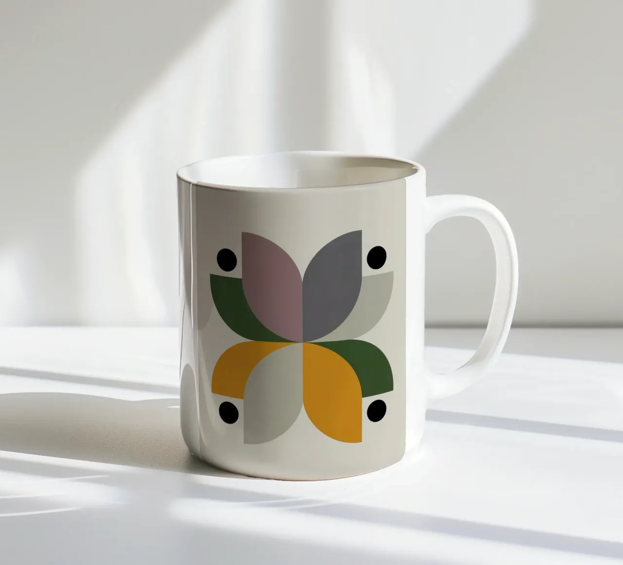 FALL BALANCE No 2 – Geometric Abstract Poster tazza in ceramica da 20 Farben