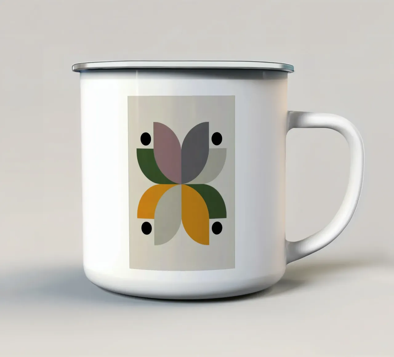 FALL BALANCE No 2 – Geometric Abstract Poster tazza in smalto da 20 Farben