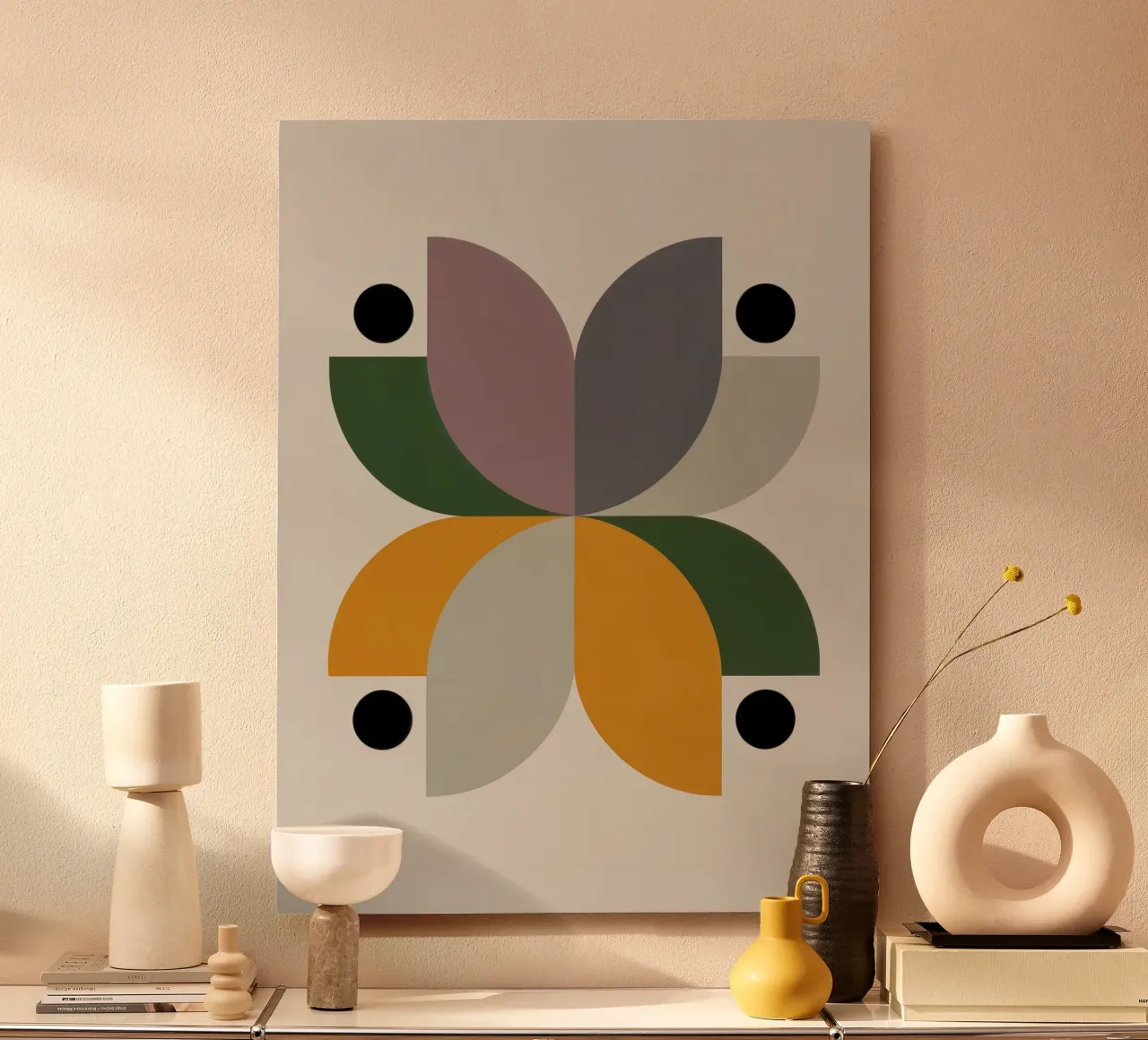 FALL BALANCE No 2 – Geometric Abstract Poster alluminio dibond da 20 Farben