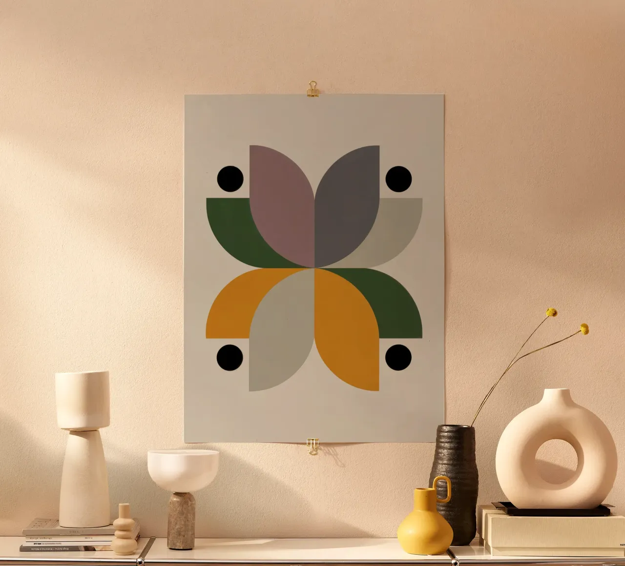 FALL BALANCE No 2 – Geometric Abstract Poster carta hahnemühle da 20 Farben