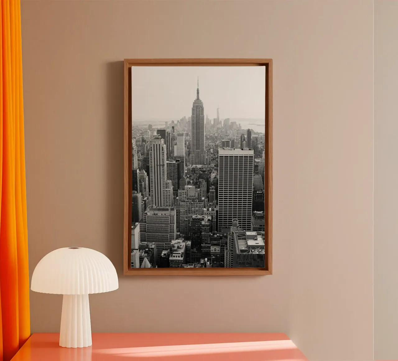 Skyscrapers in New York City, USA tela con Cornice a cassetta da alana vero