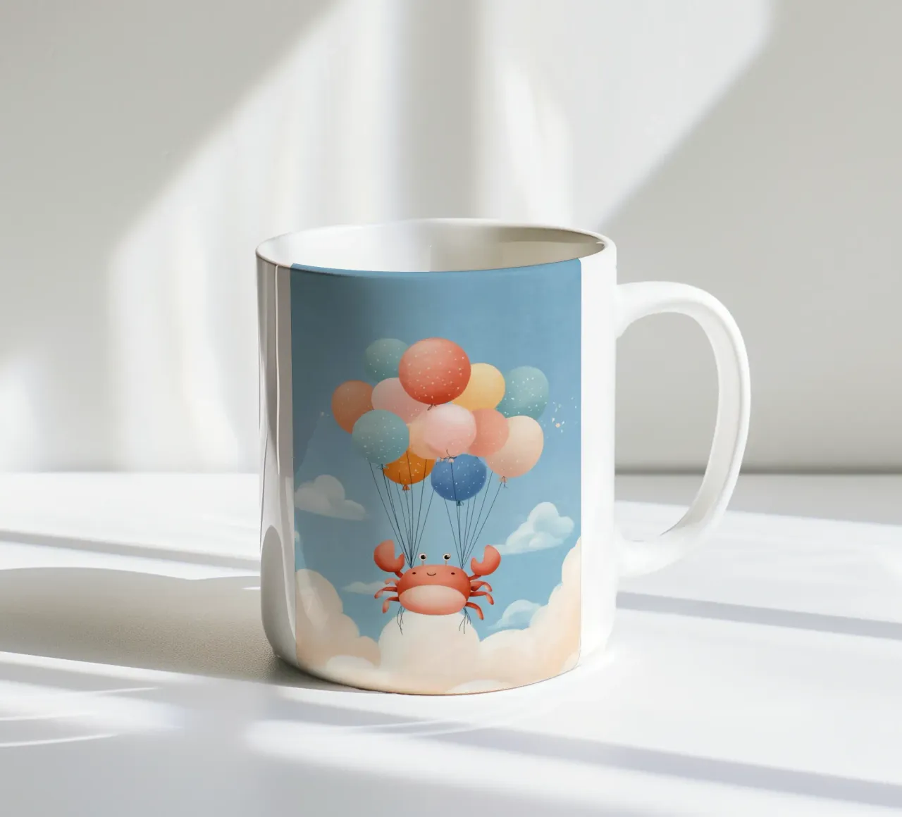 Balloon Ride Crab tazza in ceramica da Kiara