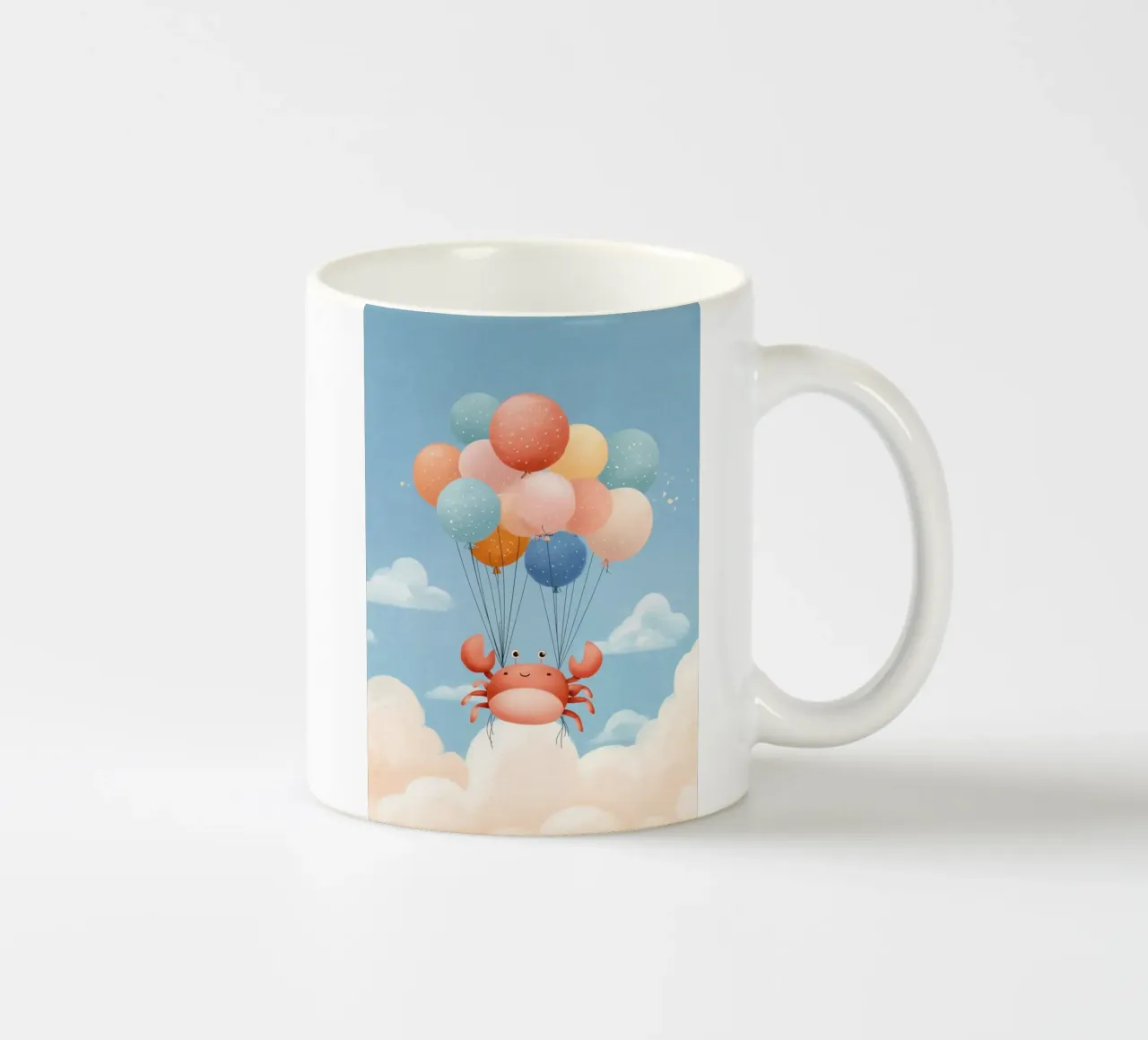 Balloon Ride Crab tazza in ceramica da Kiara