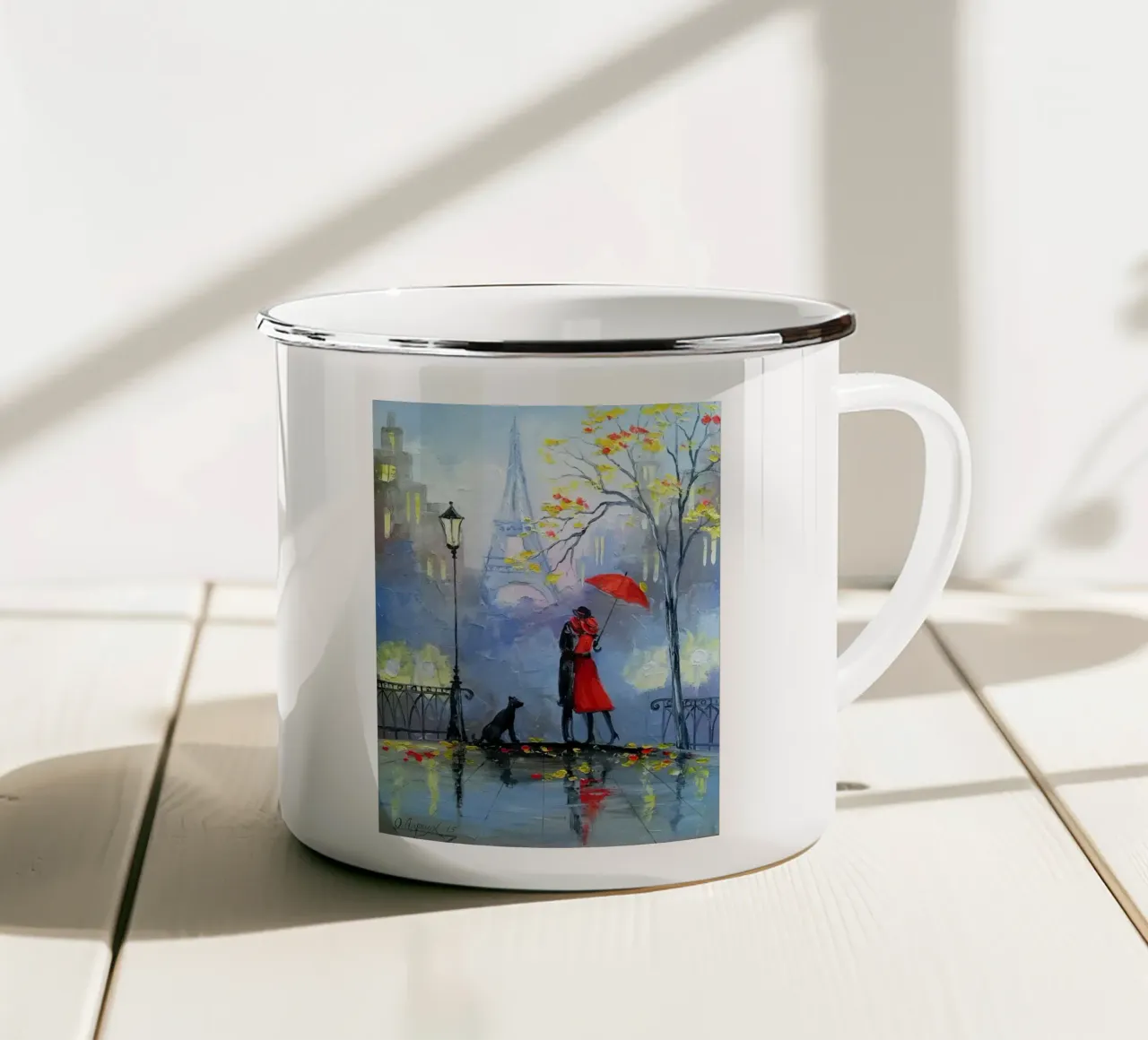 Kiss in Paris tazza in smalto da todeo mark