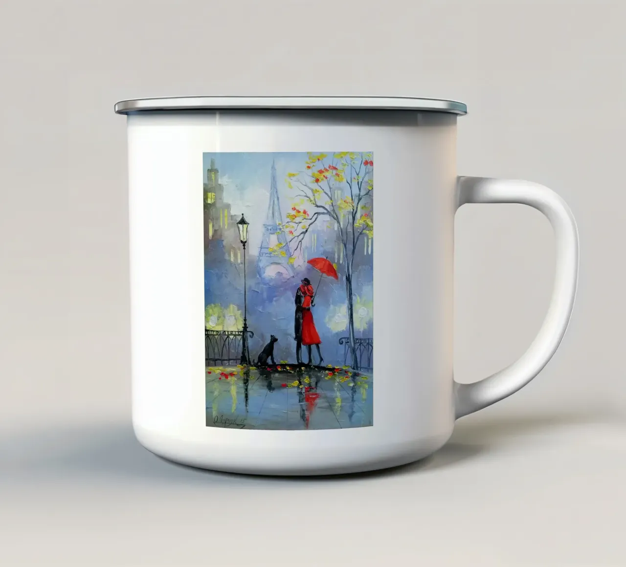 Kiss in Paris tazza in smalto da todeo mark