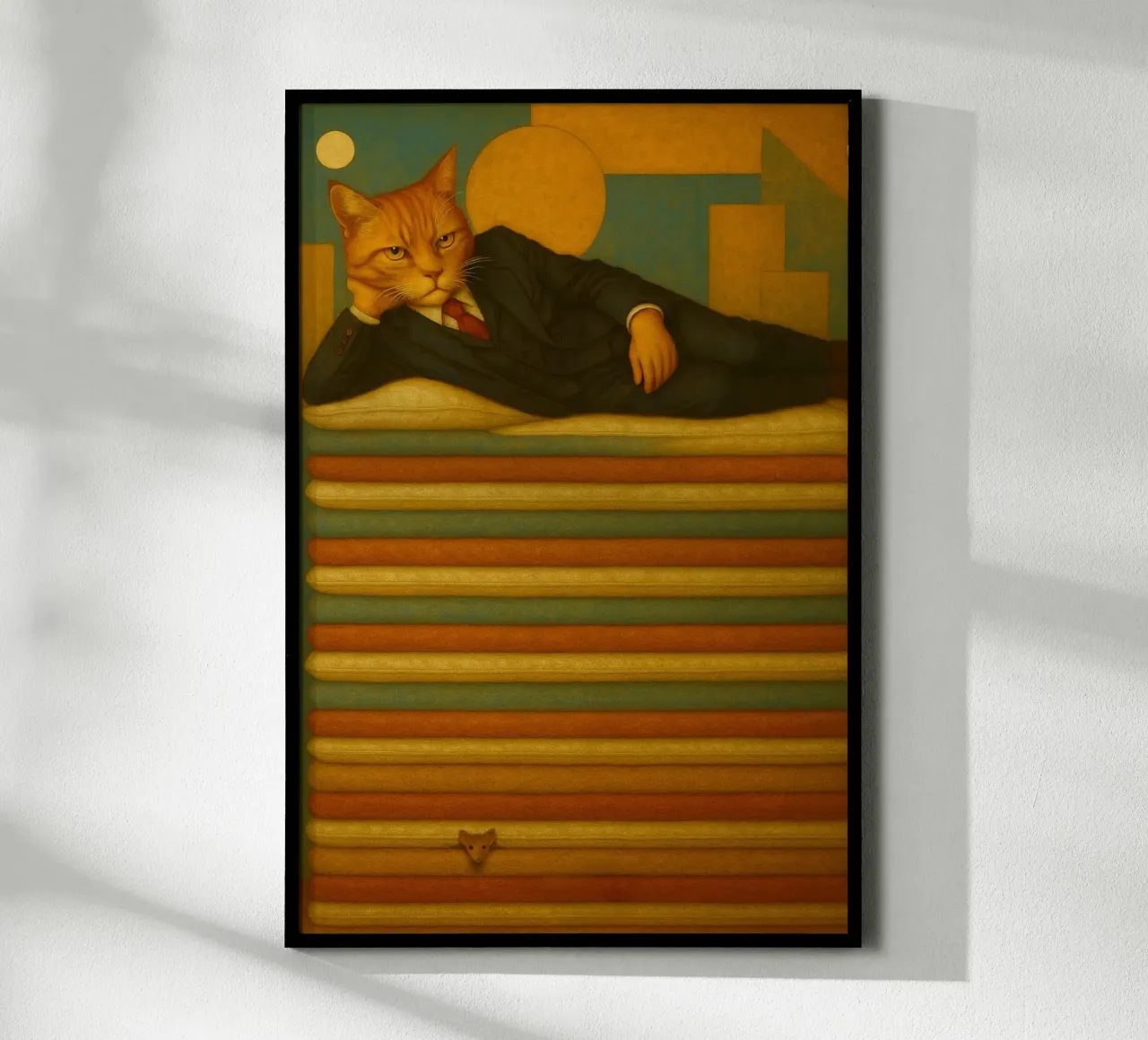 The princess and the pea poster con telaio in legno da Elegant Absurd