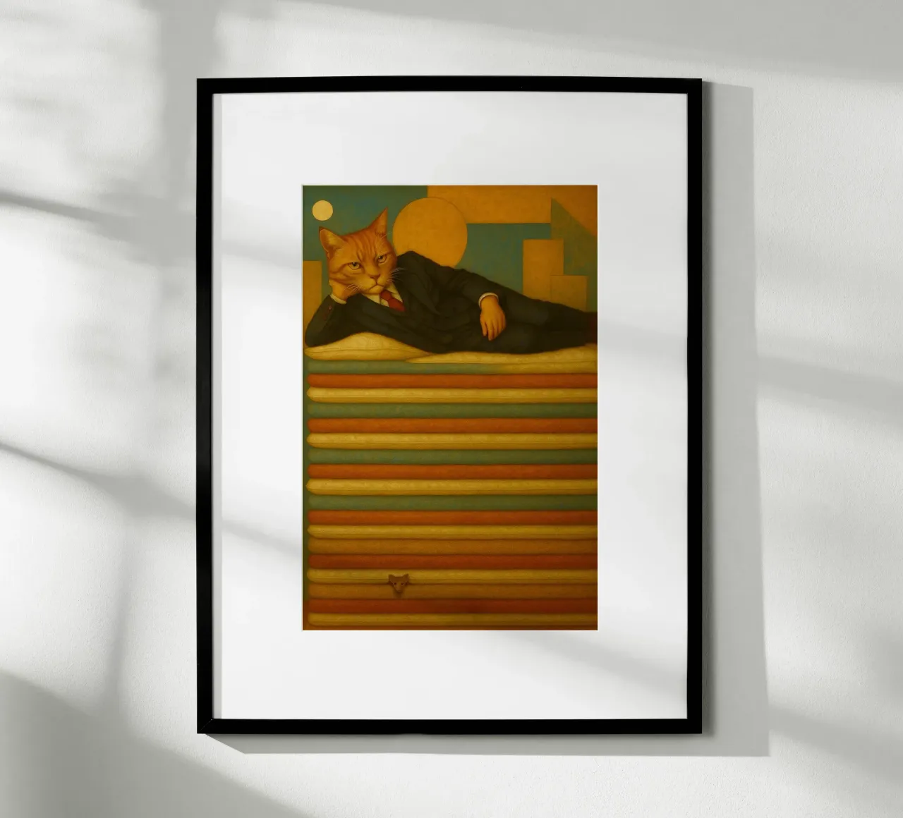 The princess and the pea poster con telaio in legno da Elegant Absurd