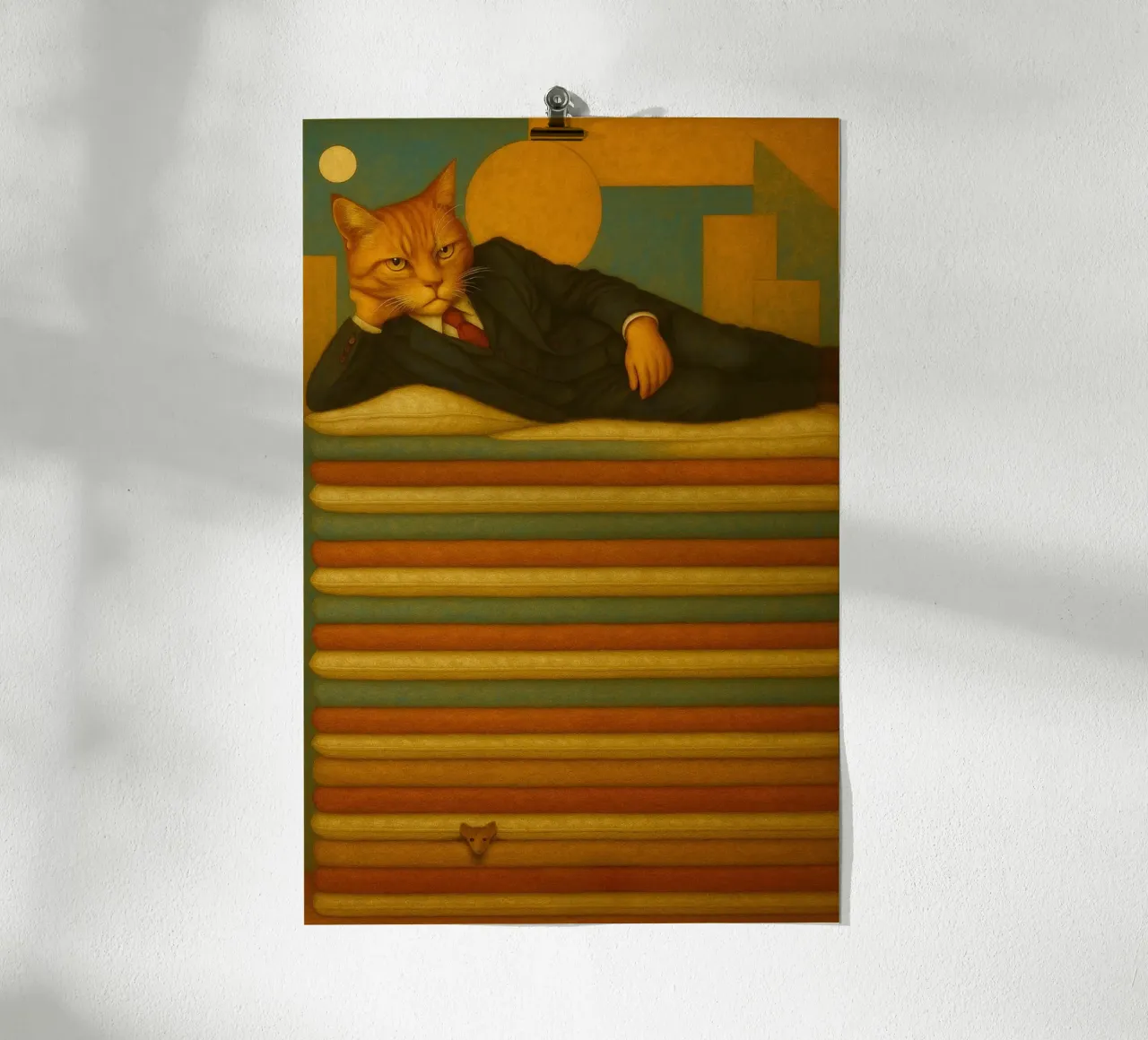 The princess and the pea poster con telaio in legno da Elegant Absurd