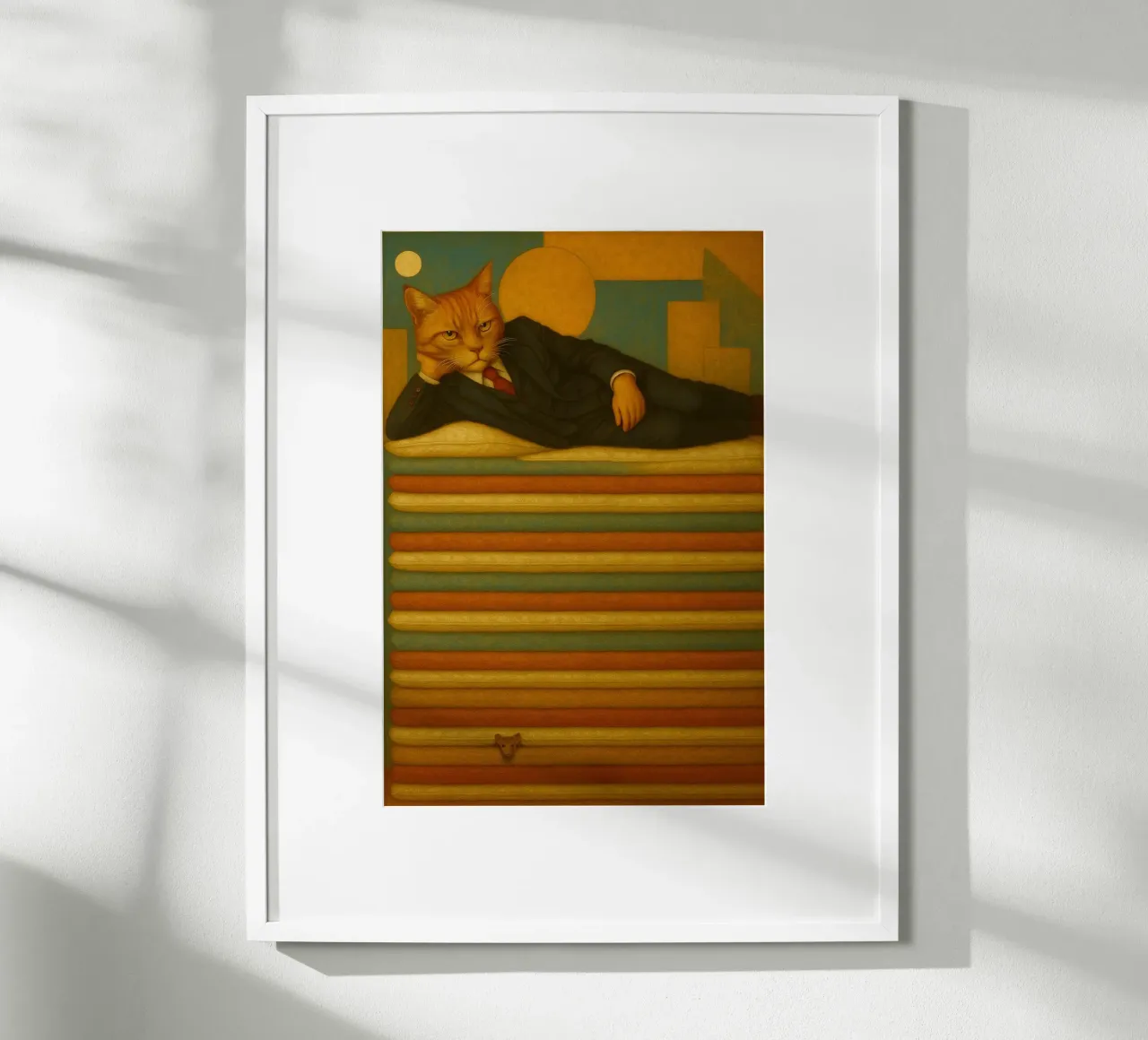 The princess and the pea poster con telaio in legno da Elegant Absurd