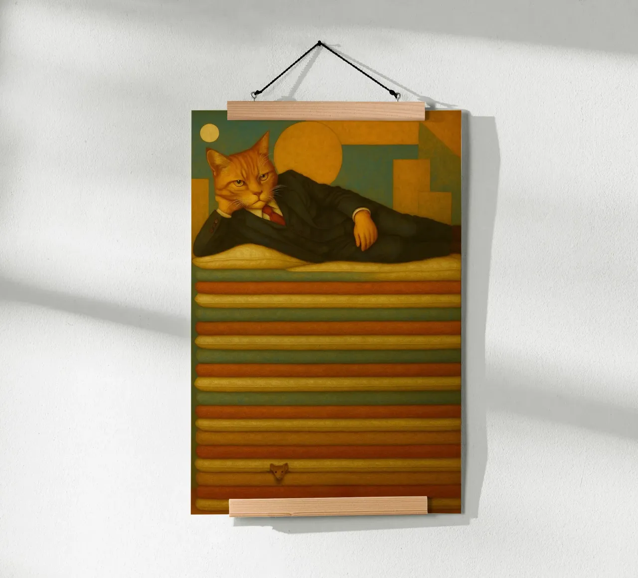 The princess and the pea poster con telaio in legno da Elegant Absurd