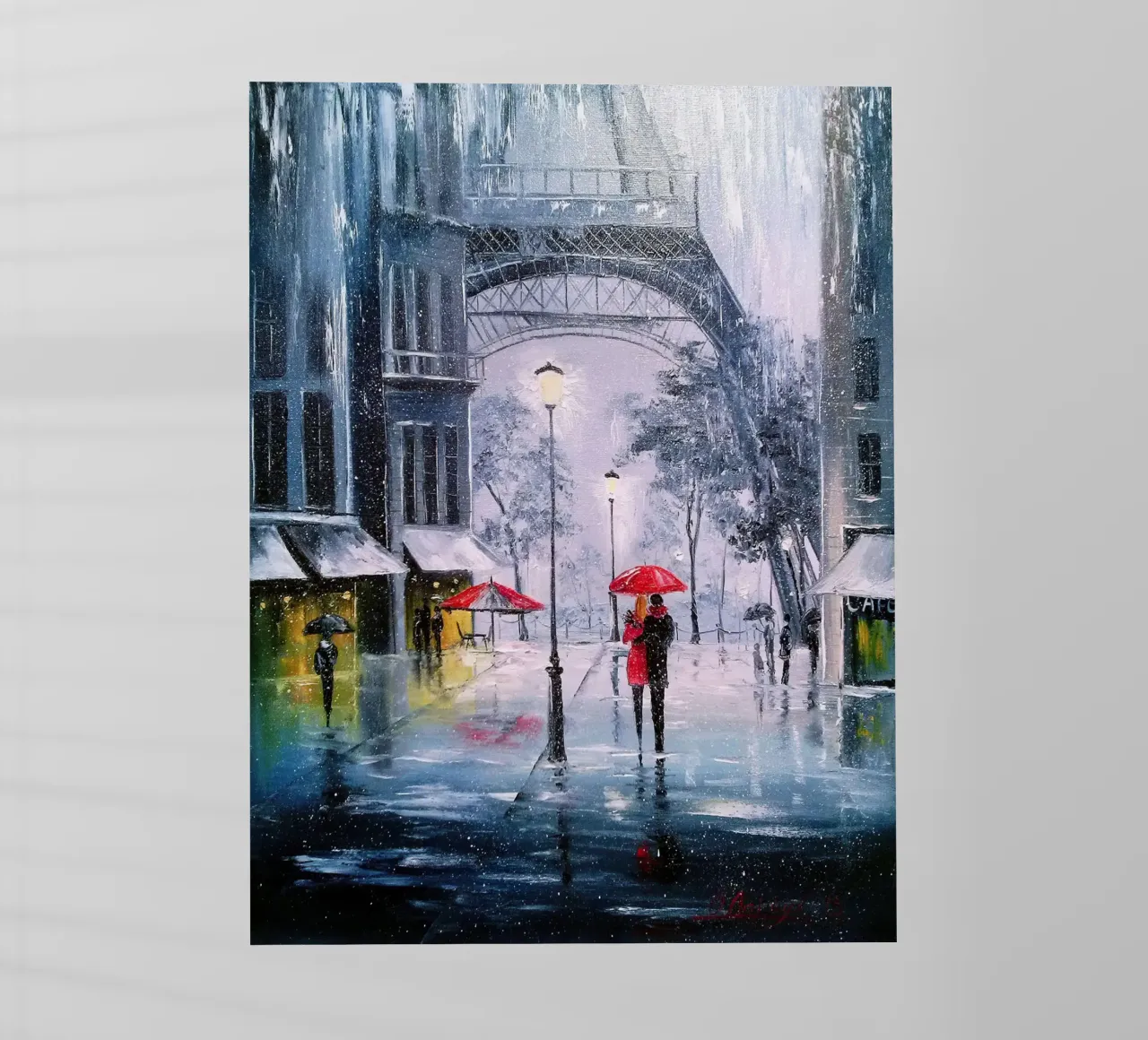 The first snow in Paris pellicola backlit da todeo mark