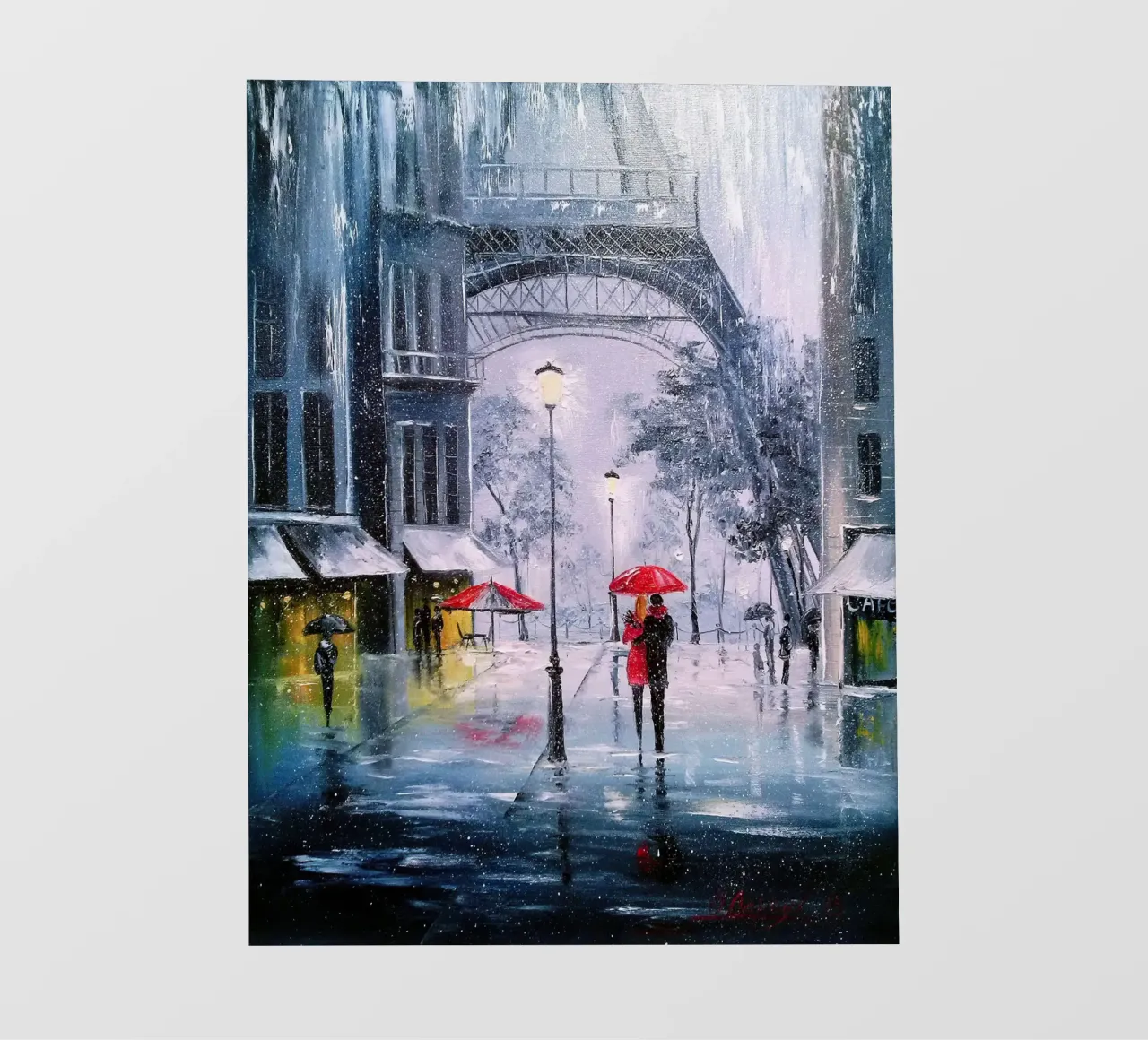 The first snow in Paris pellicola backlit da todeo mark