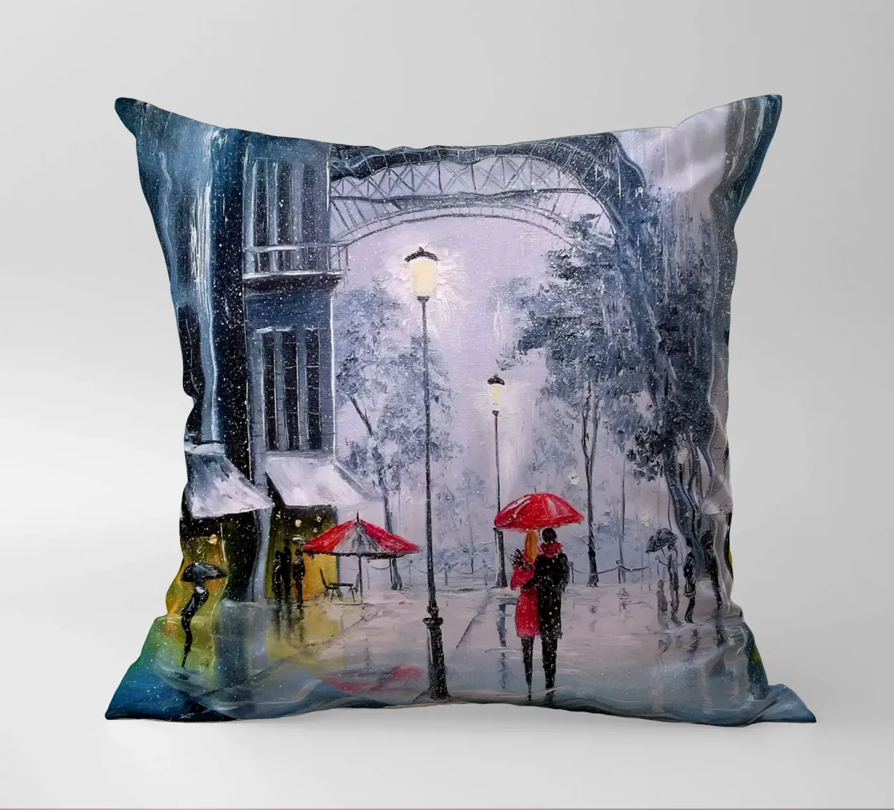 The first snow in Paris cuscino da todeo mark