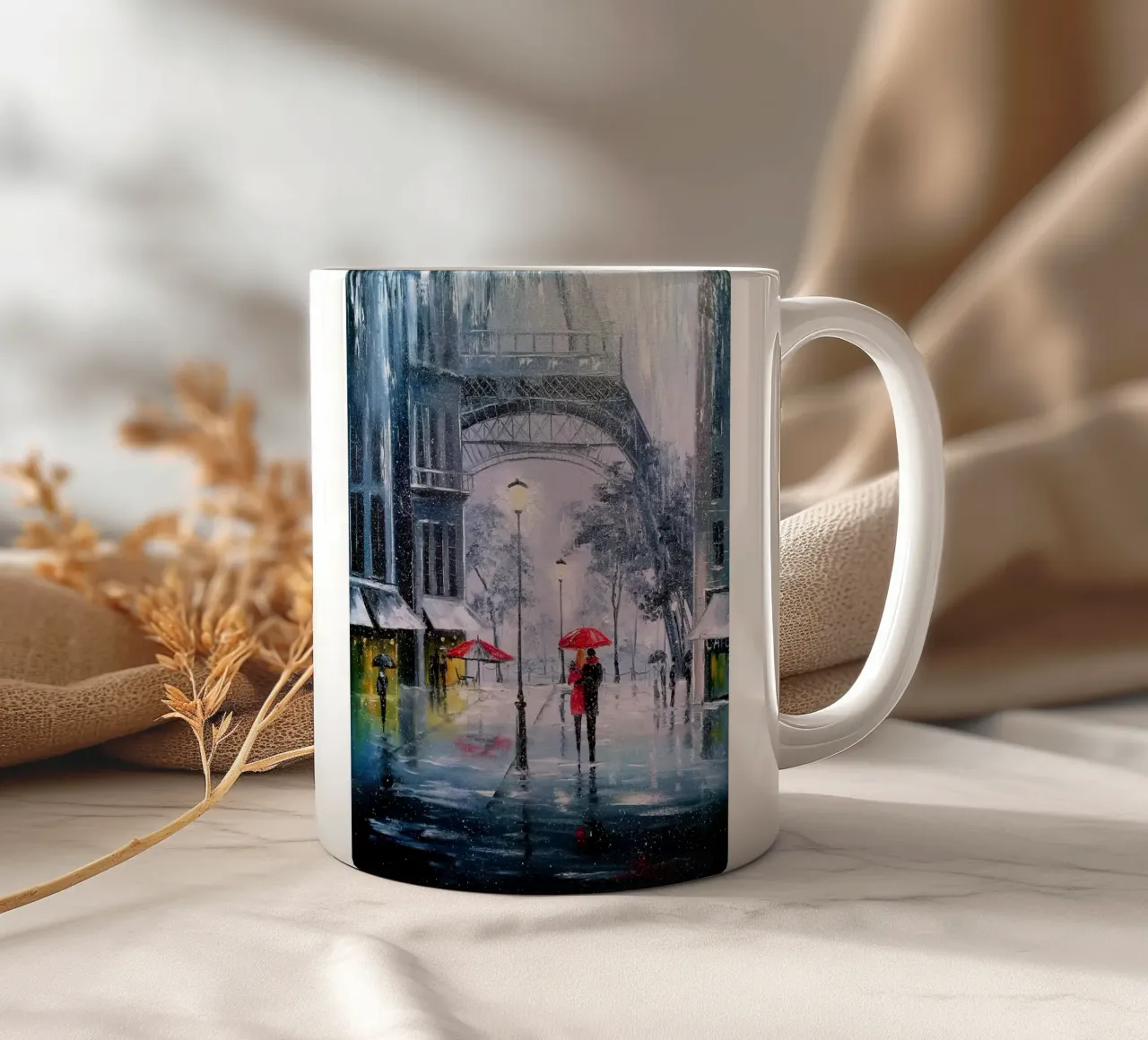 The first snow in Paris tazza in ceramica da todeo mark