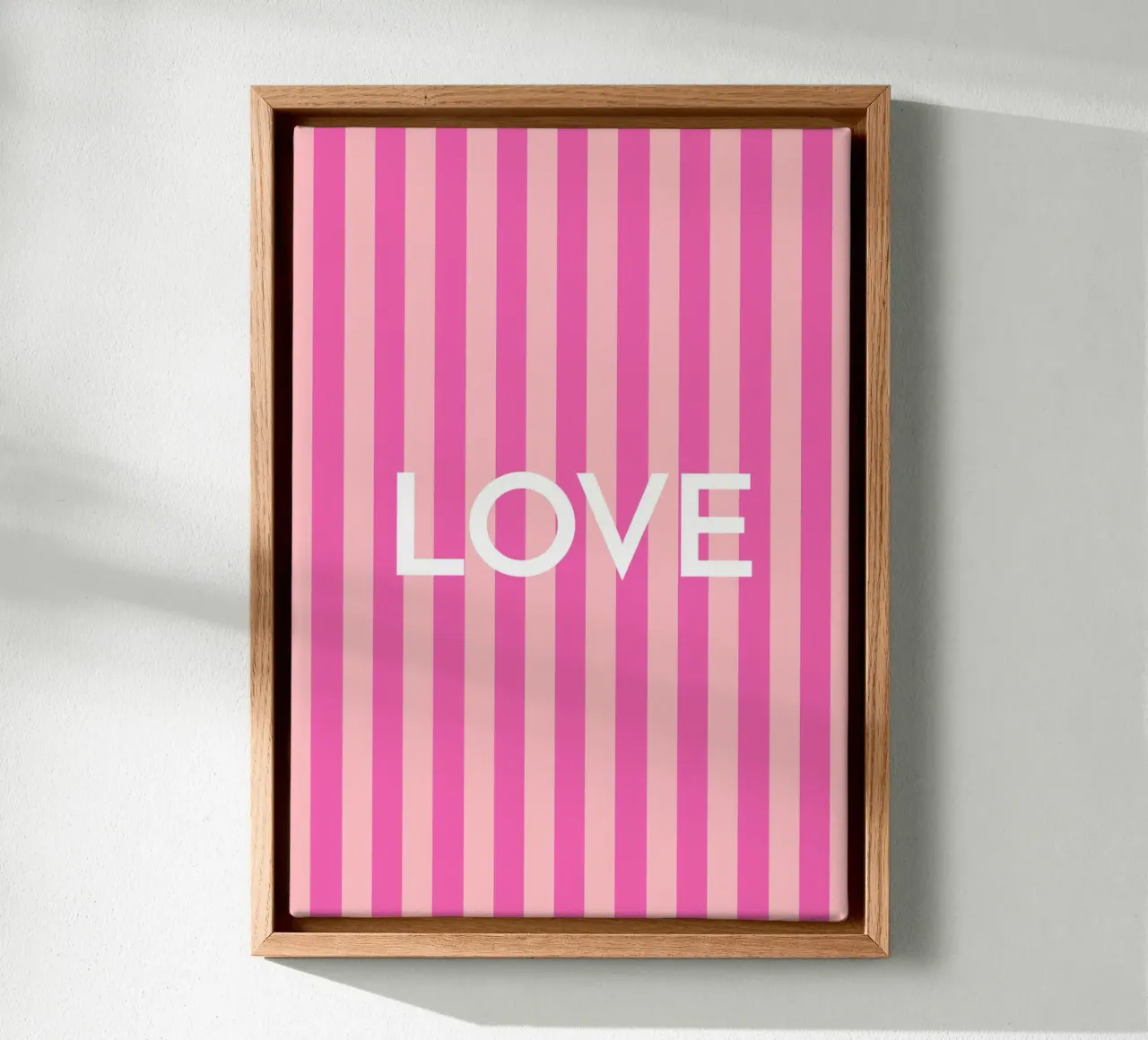 Love Colorful Pink tela con Cornice a cassetta da janamossmann