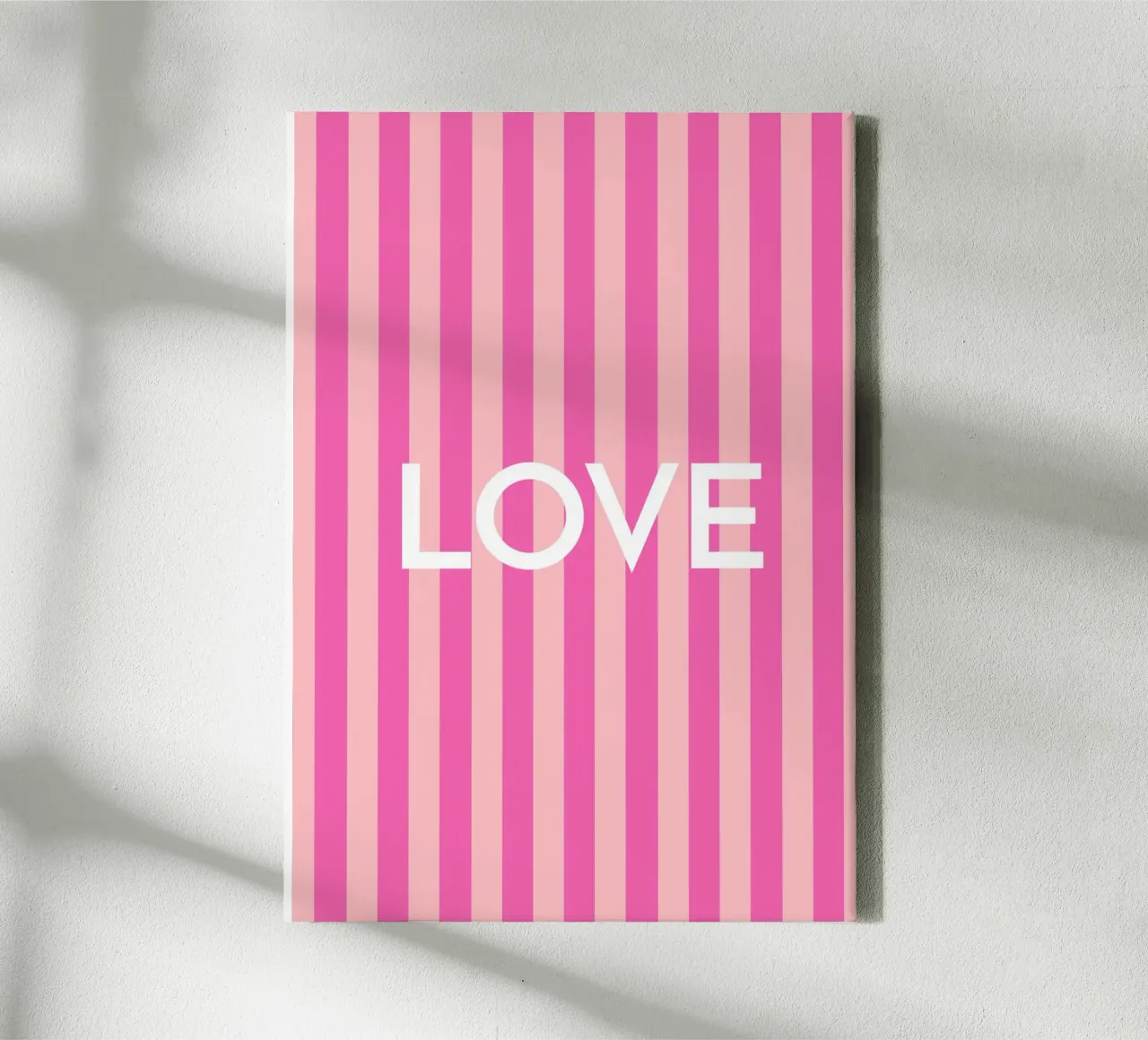 Love Colorful Pink tela con Cornice a cassetta da janamossmann