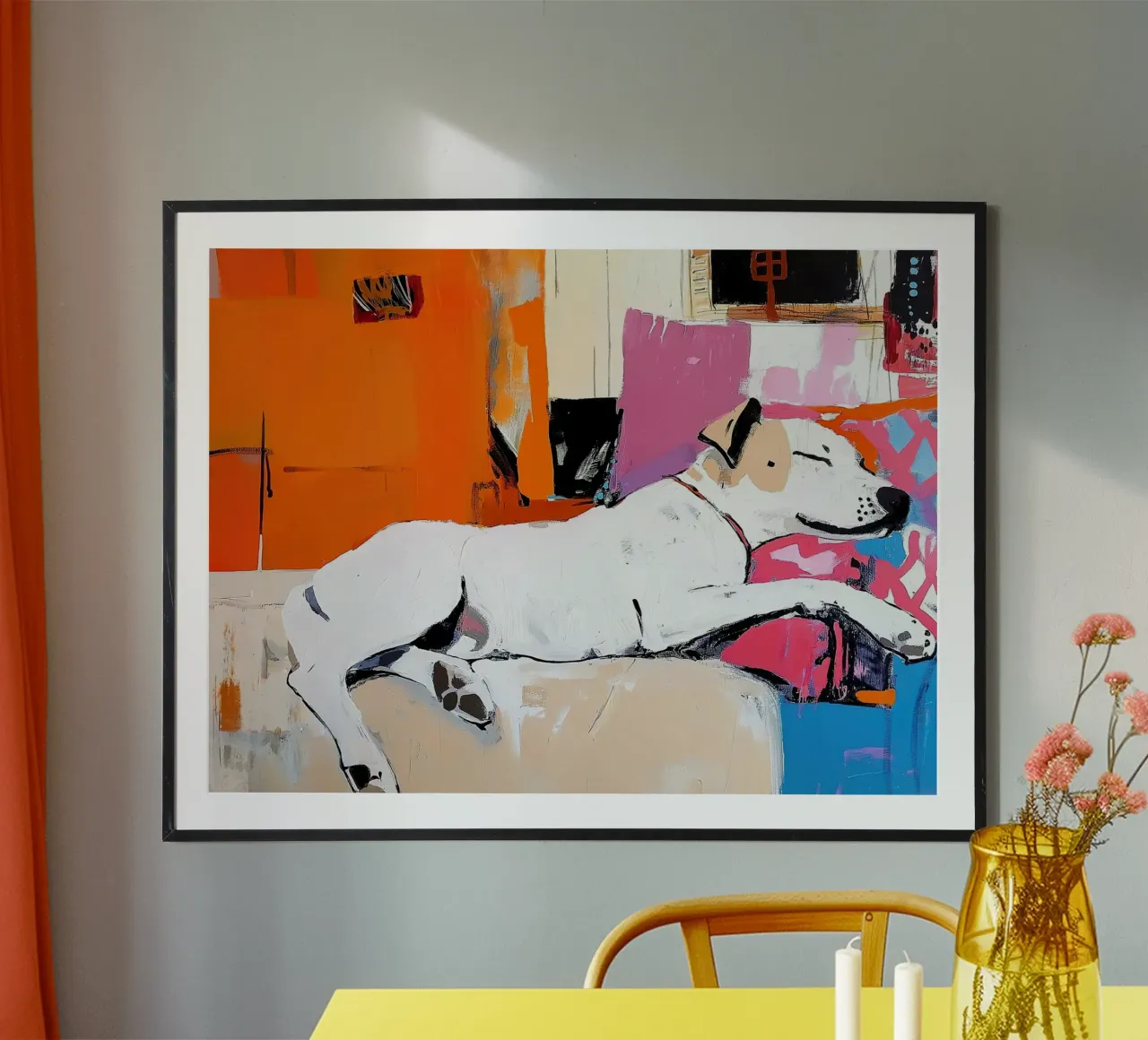 Siesta Sleeping Dog poster con telaio in plastica da estelle bard