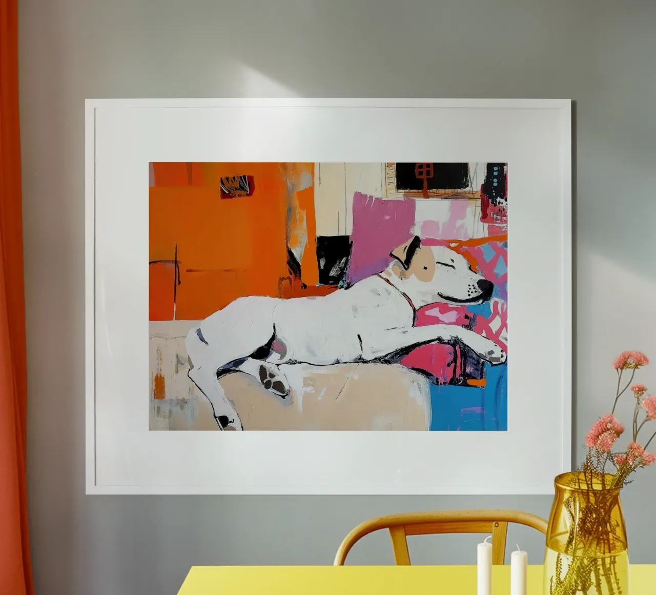 Siesta Sleeping Dog poster con telaio in plastica da estelle bard