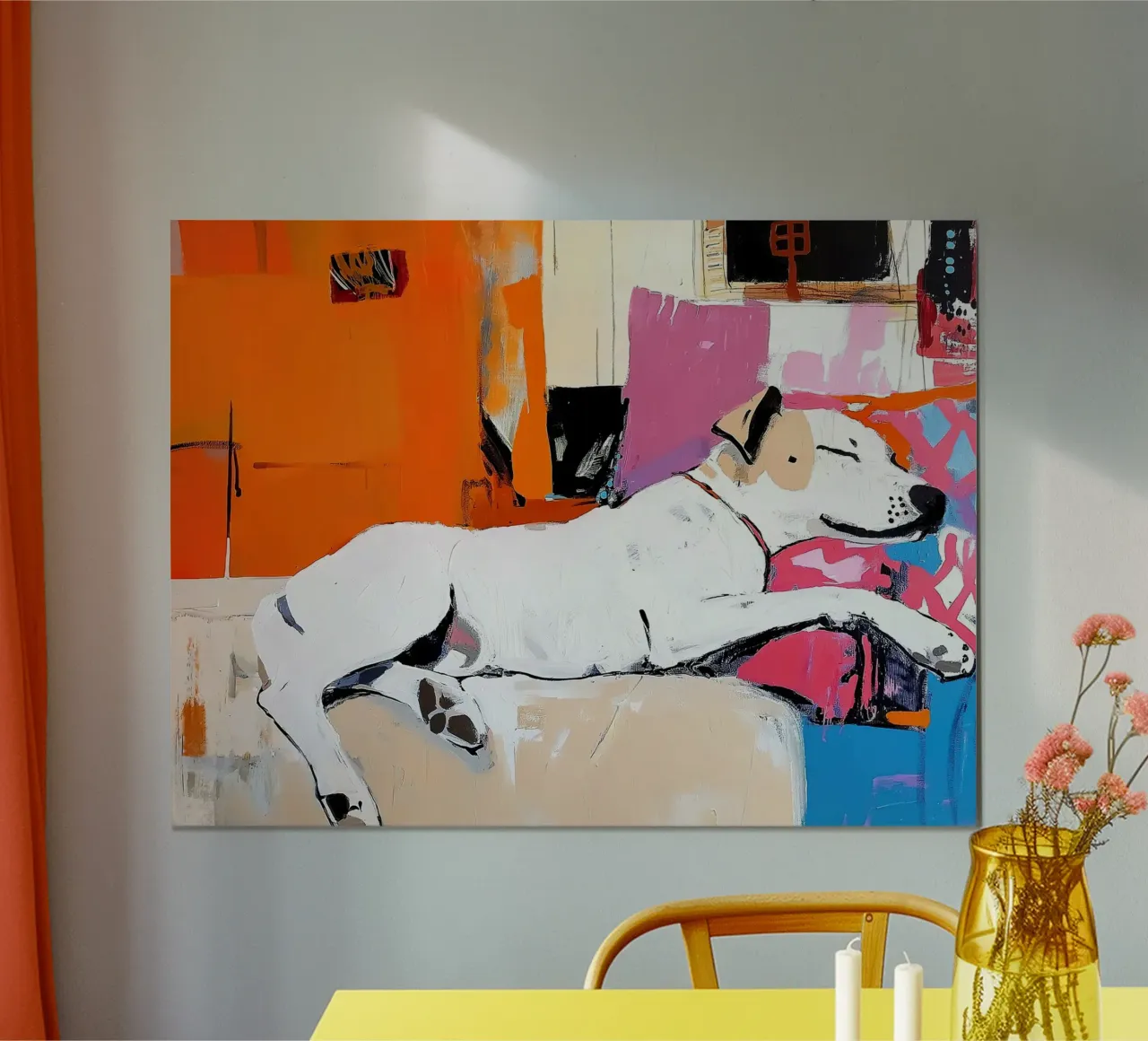 Siesta Sleeping Dog poster con telaio in plastica da estelle bard